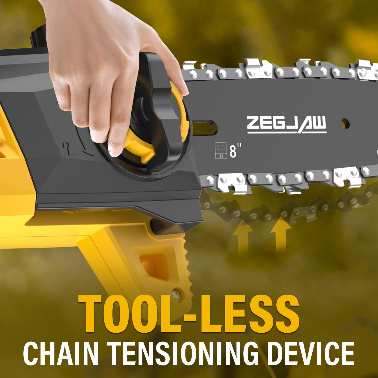 **8-Inch Cordless Pole Saw for Tree Trimming - 15-FT Max Reach, Auto Oiling, Tool-Less Electric Pole Trimmer with Battery & Fast Charger - Perfect for Landscaping, Gardening, and DIY Tree Pruning**