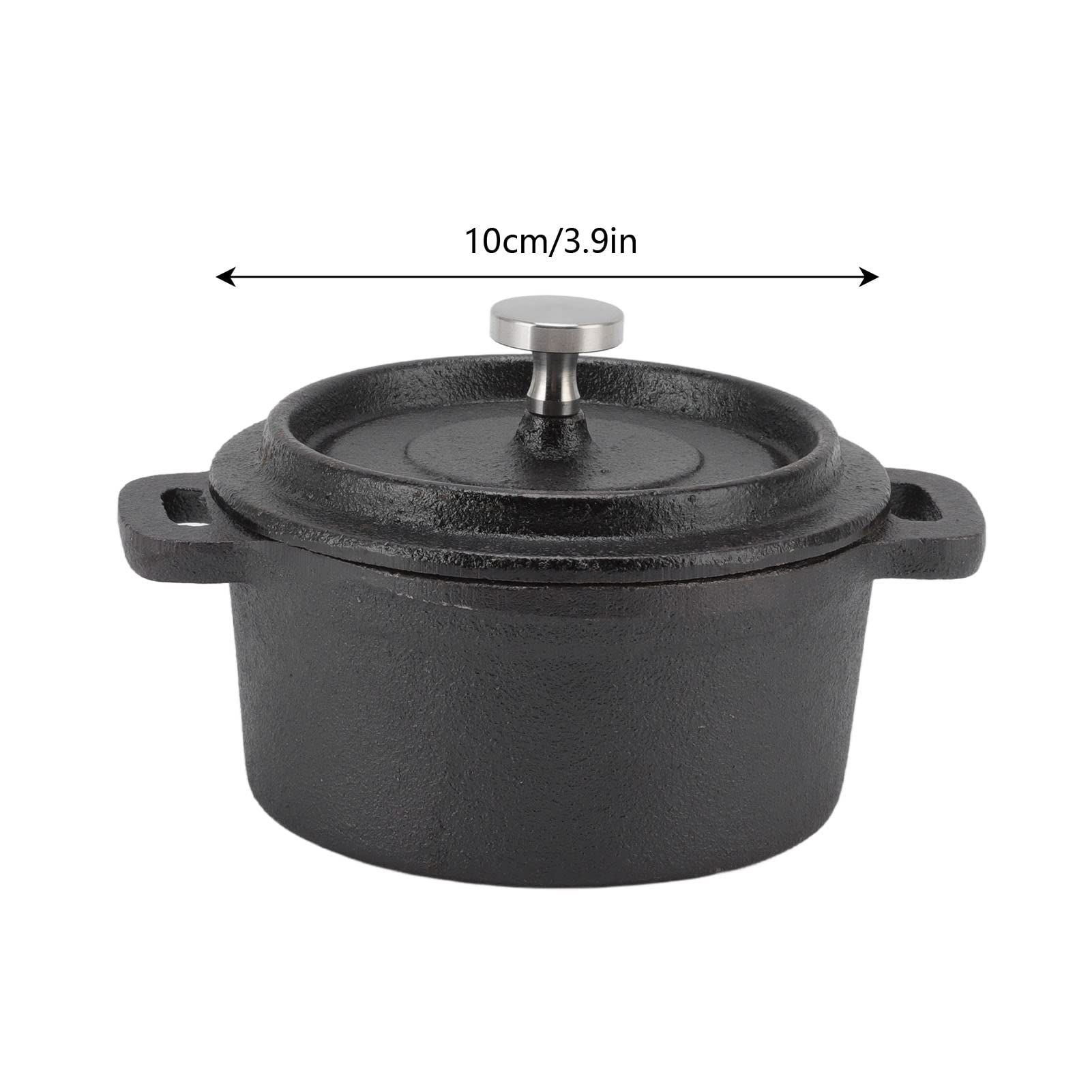 Heavy Duty Round Cast Iron Dutch Oven with Lid - 5QT Enameled Cookware for Gas, Electric & Induction Stovetops - Perfect for Braising, Stewing, Baking & Outdoor Camping Cooking