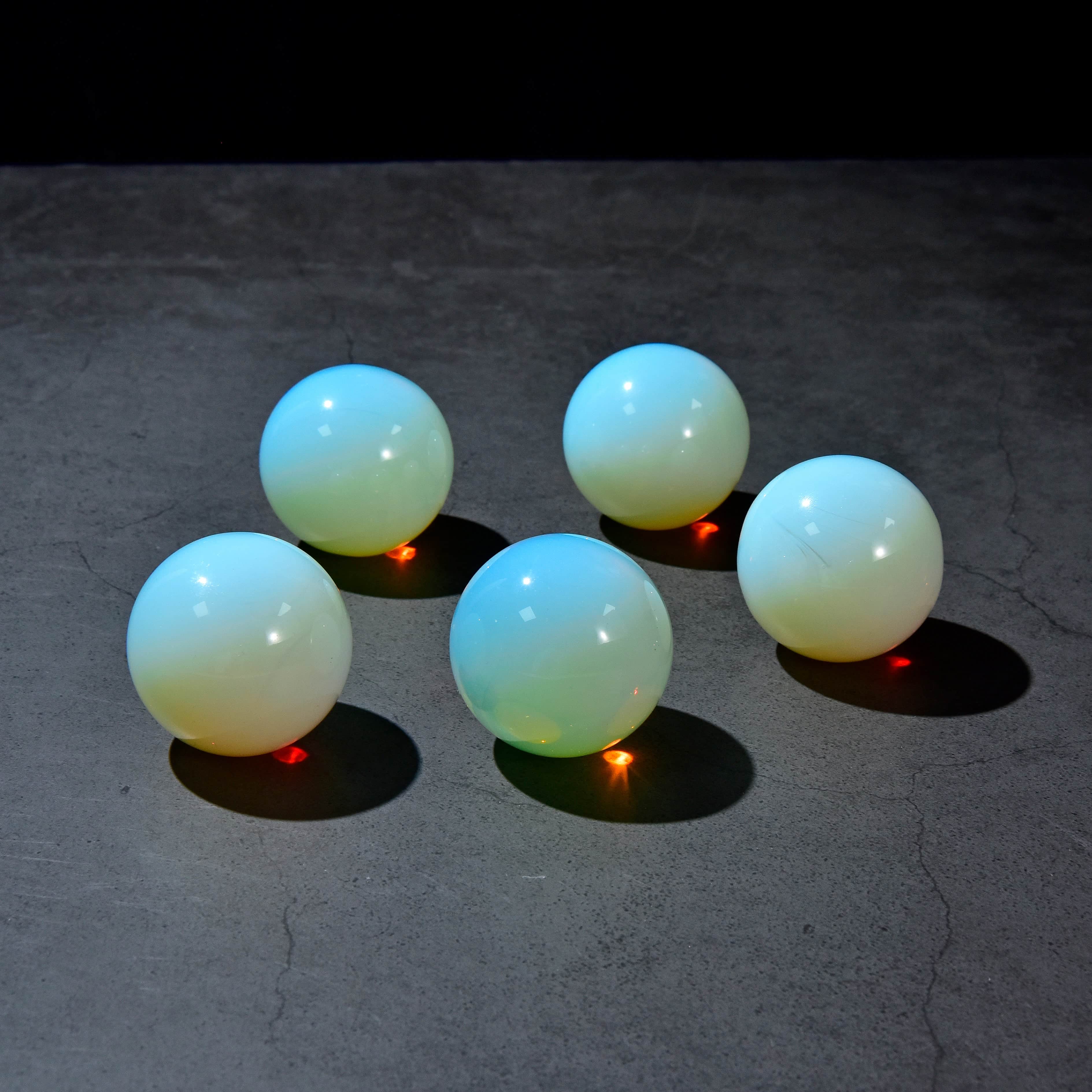 1.6 Inch Opalite Moonstone Sphere - Hand Carved Gemstone Ball for Meditation, Healing & Home Decor - Perfect for Crystal Grids, Yoga Spaces & Spiritual Gifts