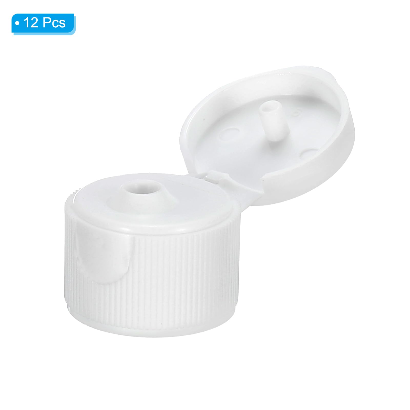 PATIKIL 20/410 Bottle Emptying Cap - 12pcs Plastic Replacement Flip Top Dispensing Caps for Squeeze Shampoo, Lotion & Liquid Soap Bottles | Leak-Proof Design for Bathroom, Kitchen & Travel Essentials