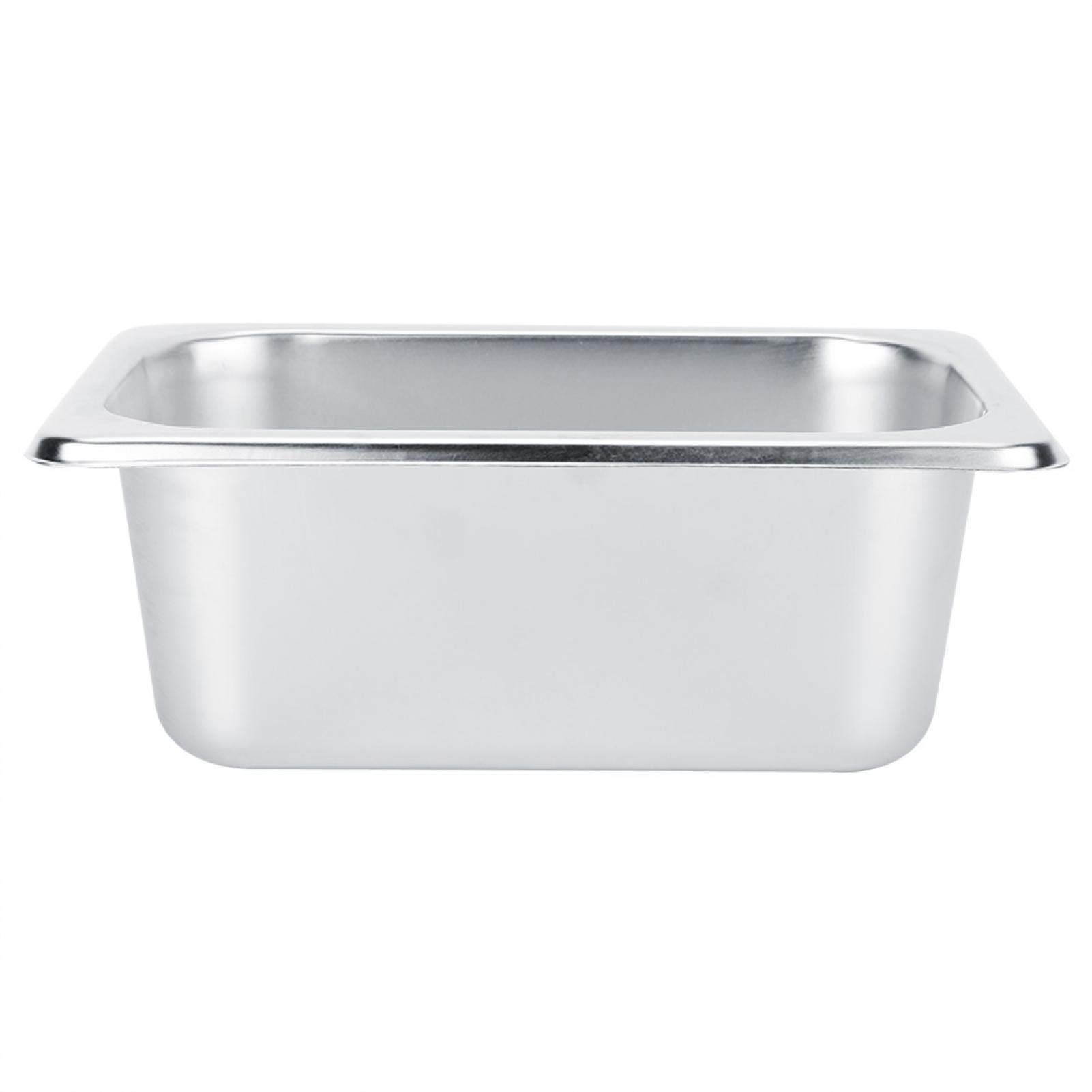 Stainless Steel Food Container Tray - Square Buffet Basin for Kitchen & Fruit Washing
