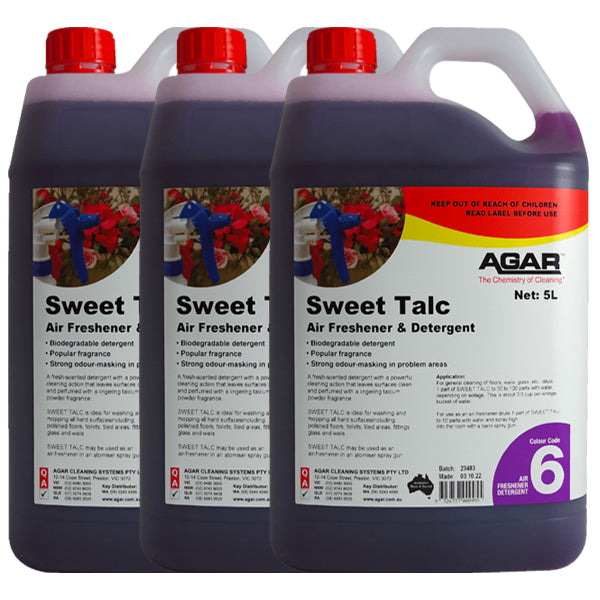 Natural Agar Sweet Talc Laundry Detergent & Air Freshener - Gentle on Clothes, Long-Lasting Freshness for Home, Nursery, and Pet Areas