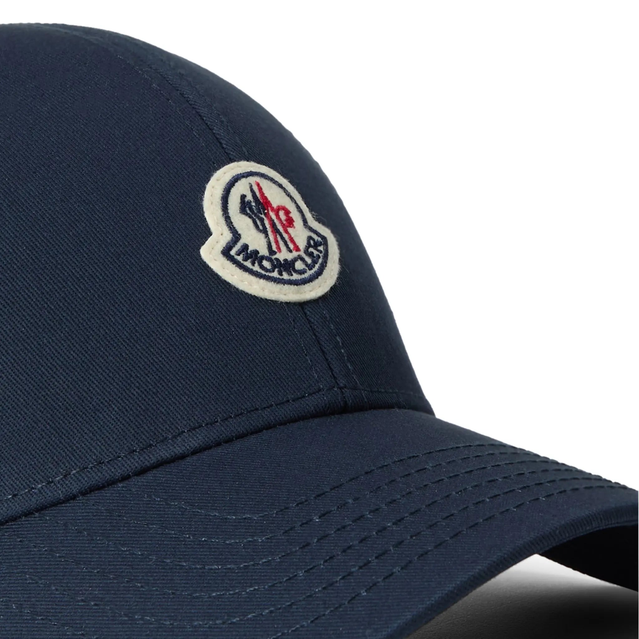 Moncler Gabardine Baseball Cap for Men & Women - Navy Blue Adjustable Snapback Hat for Outdoor Sports & Casual Wear