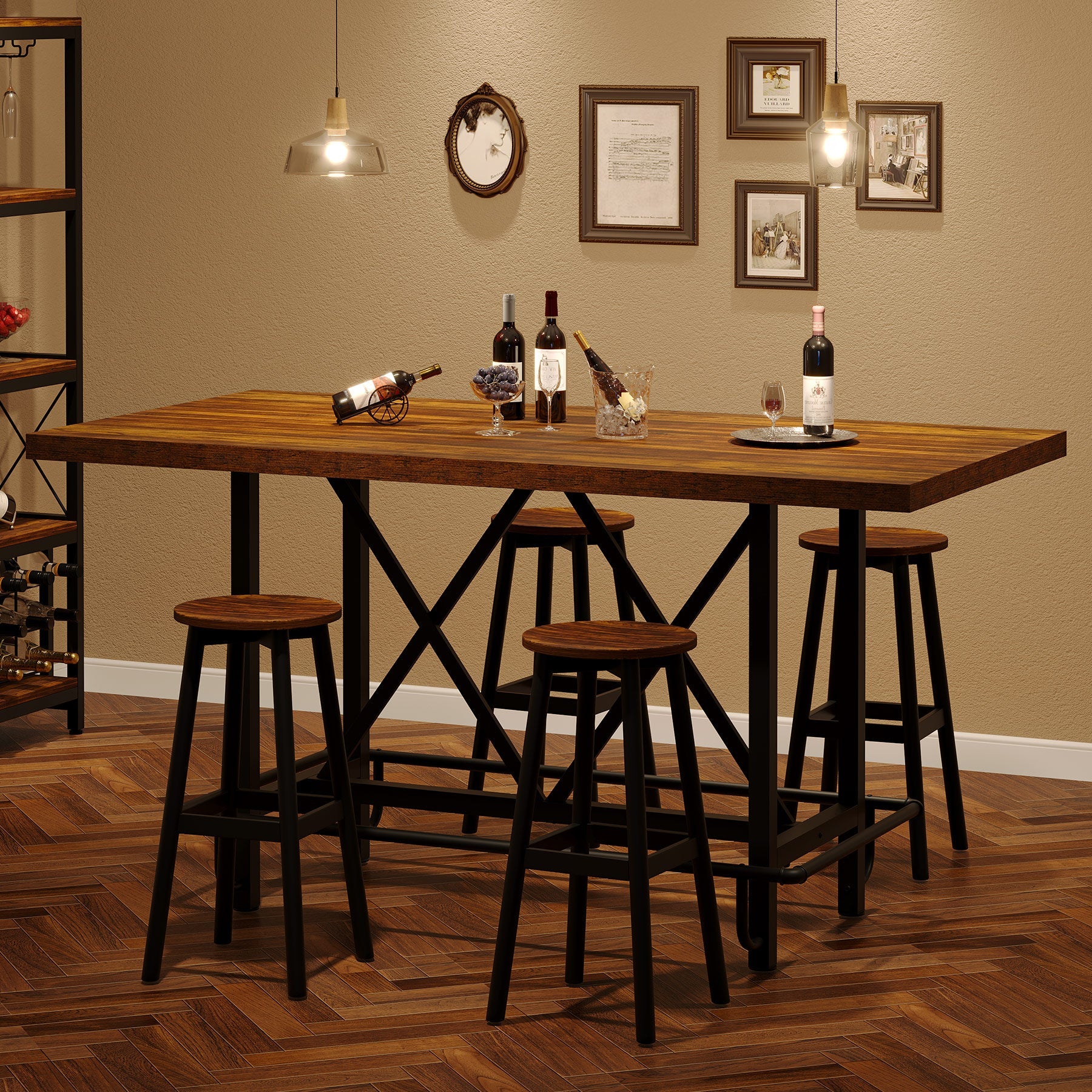 Farmhouse Pub Bar Counter Height Table - 62.99
