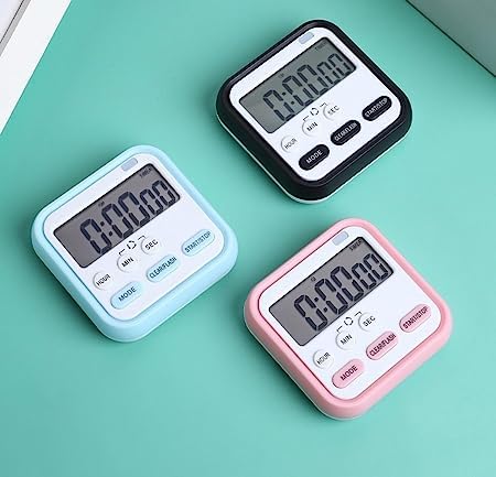 SNEHANH Multi-Function Digital Alarm Clock with Timer & Stopwatch - Blue Study Timer for Students, Postgraduate Exam Preparation, Time Management Tool - Perfect for Home, Office, and Classroom Use