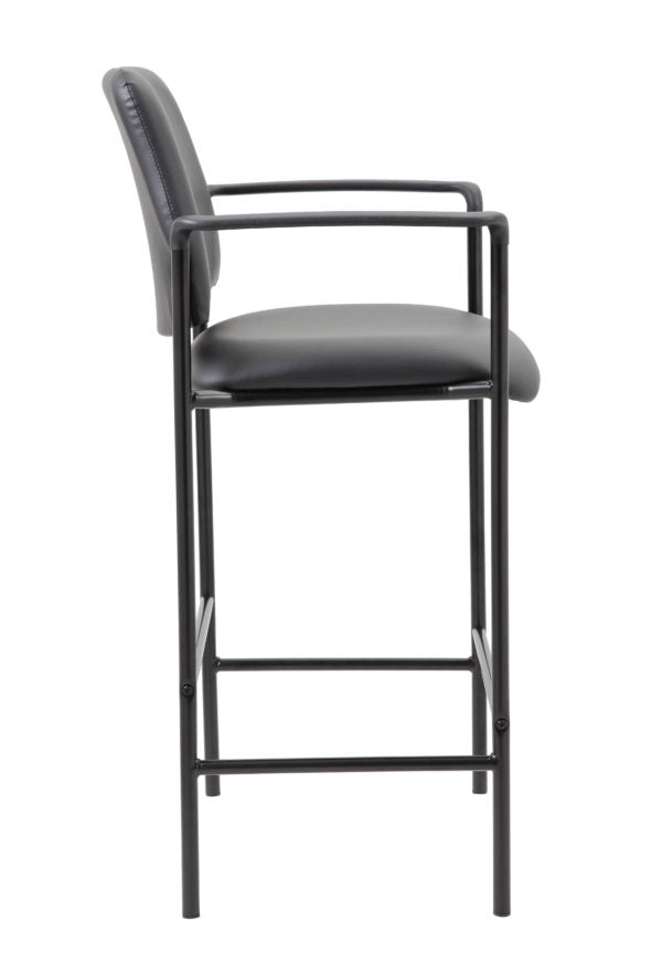 Boss Contemporary Black Caressoft Counter Stool B169503 - Modern Bar Stool for Kitchen Island, Breakfast Nook & Home Bar Decor