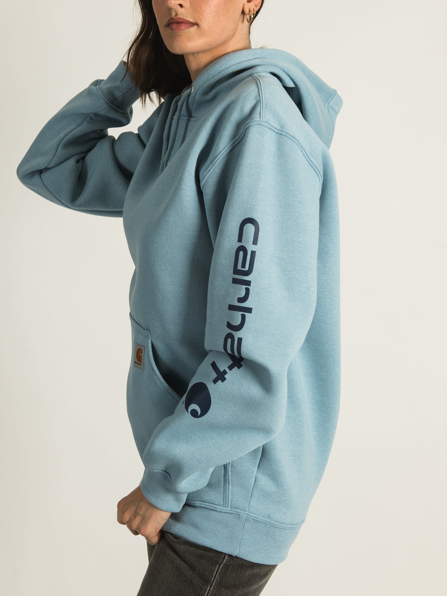 Carhartt Sleeve Pullover Hoodie - Men's & Women's Heavyweight Fleece Sweatshirt for Work & Outdoor Activities | Clearance Sale