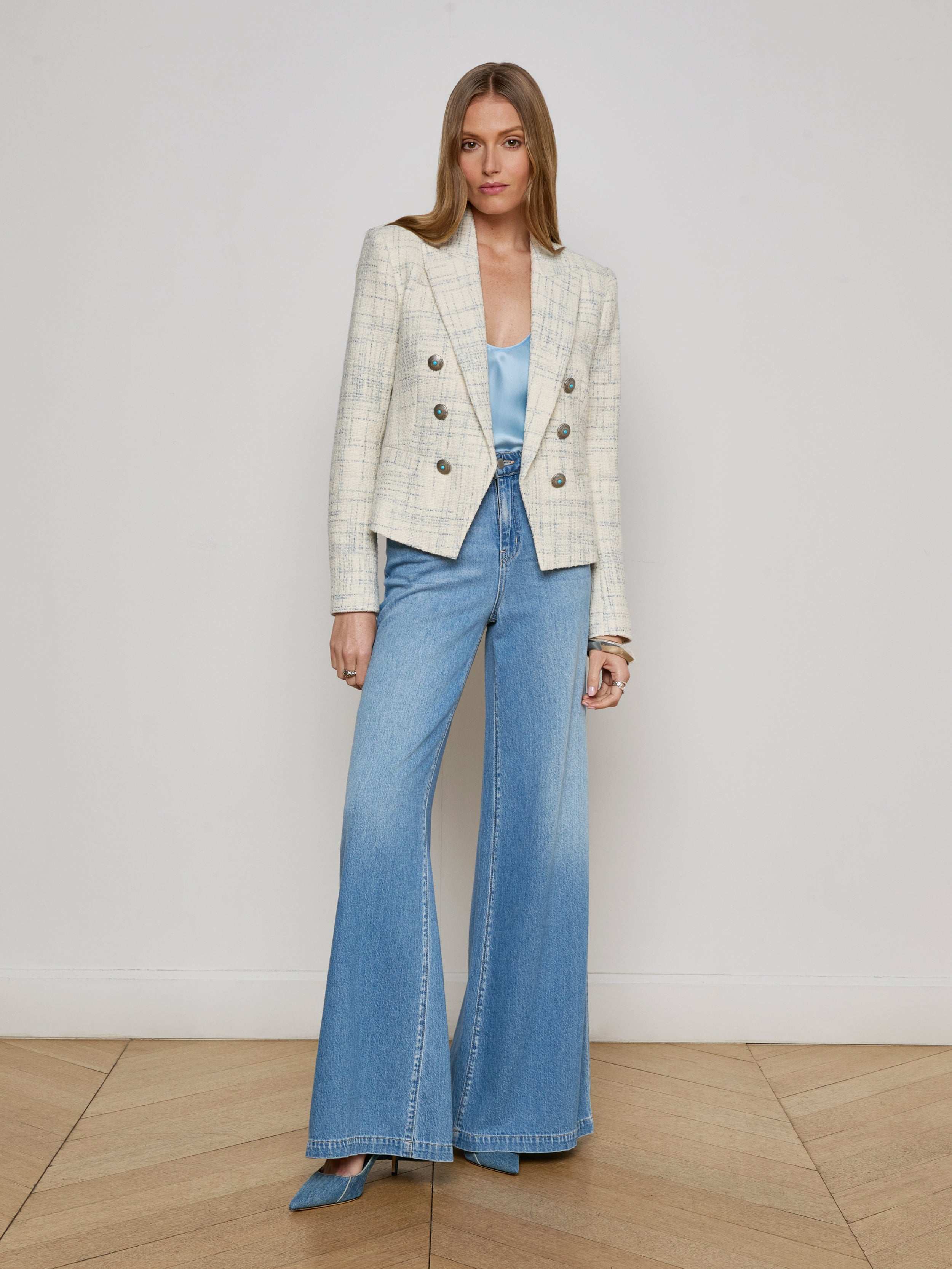 Stylish Brooke Tweed Blazer for Women - Classic Tailored Jacket for Office, Business & Formal Occasions - Perfect Workwear & Professional Outfit