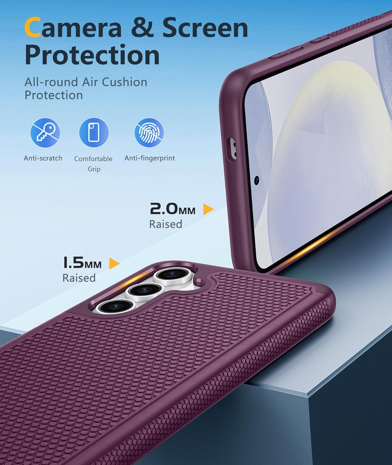 Samsung Galaxy S25 Heavy Duty Dual Layer Protective Case - Shockproof & Scratch Resistant Cover for Everyday Use, Travel & Outdoor Activities