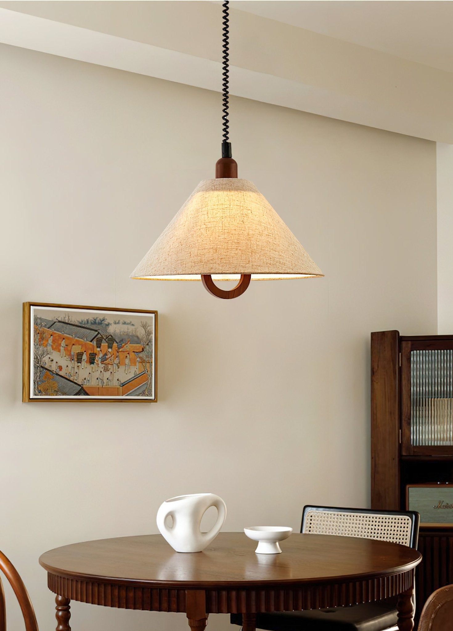 Modern Looped Pendant Lamp - Stylish Hanging Light Fixture for Dining Room, Kitchen Island & Bedroom Decor