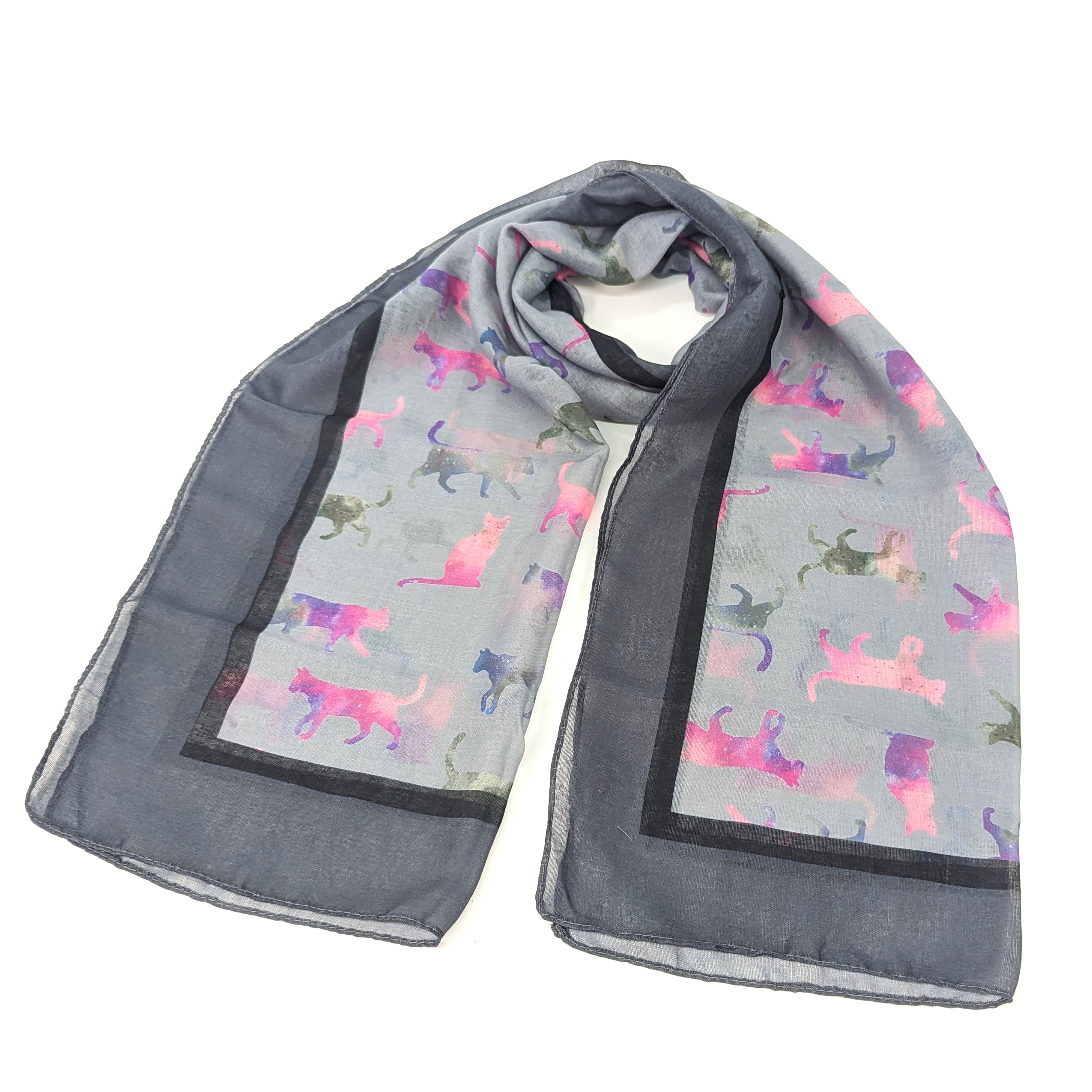 Clio The Cat Scarf - Soft Winter Fashion Accessory, Slate Grey (50x180cm) - Perfect for Cold Weather & Stylish Outfits