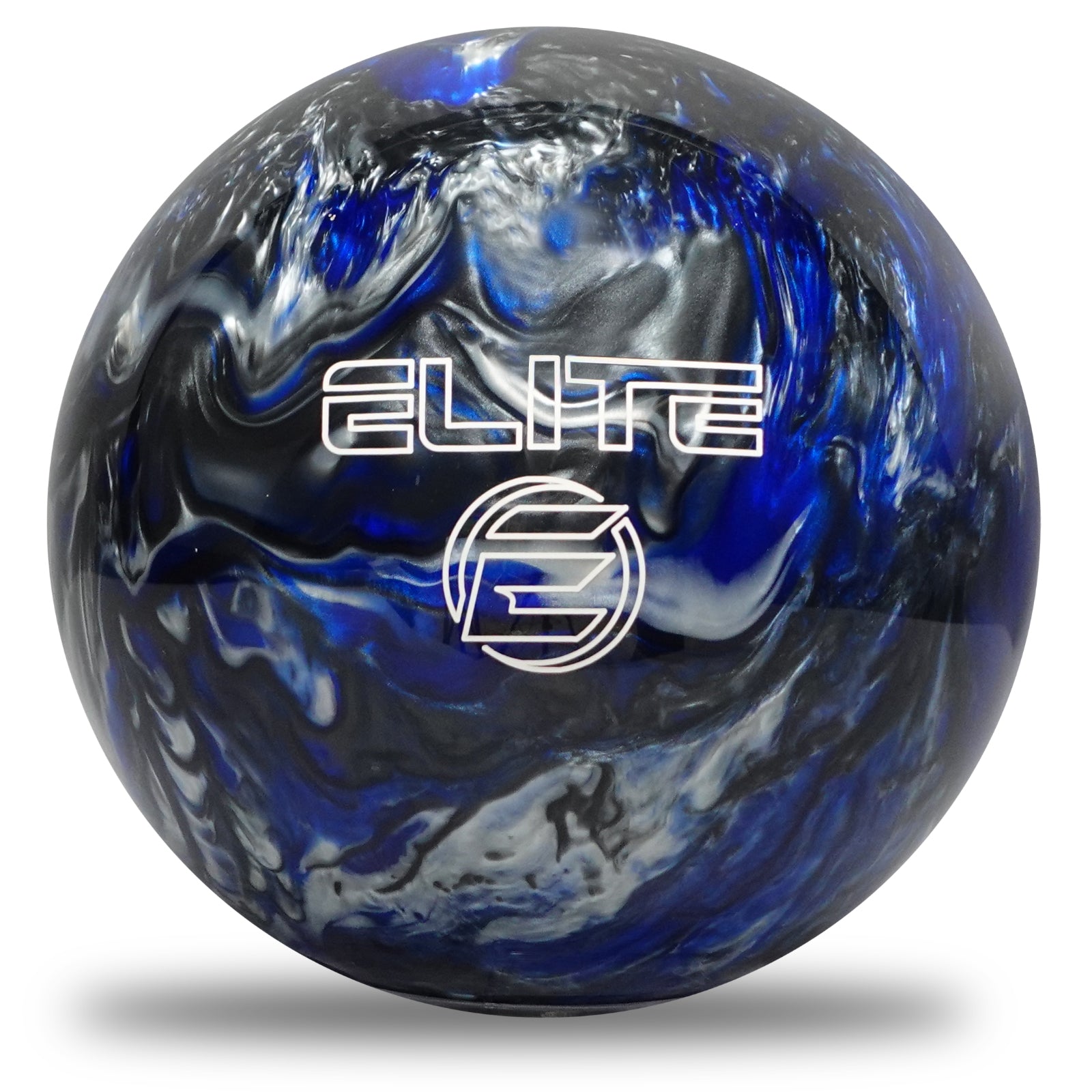 Elite Star Blue Black Silver Bowling Ball - Professional Performance for League & Tournament Play - Perfect for Strikes & Spares