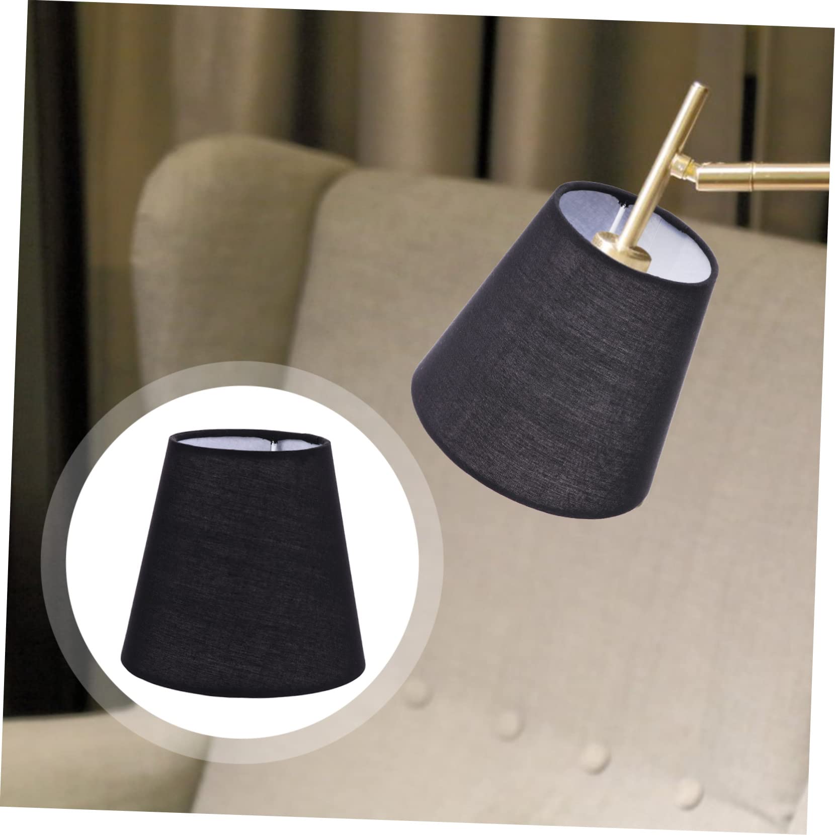 1pc Black Gauze Floor Lamp Shade - Fabric Table Lamp Cover for E27 Bulbs, Ceiling & Candle Lights - Home Decor, Living Room, Bedroom Lighting Accessory
