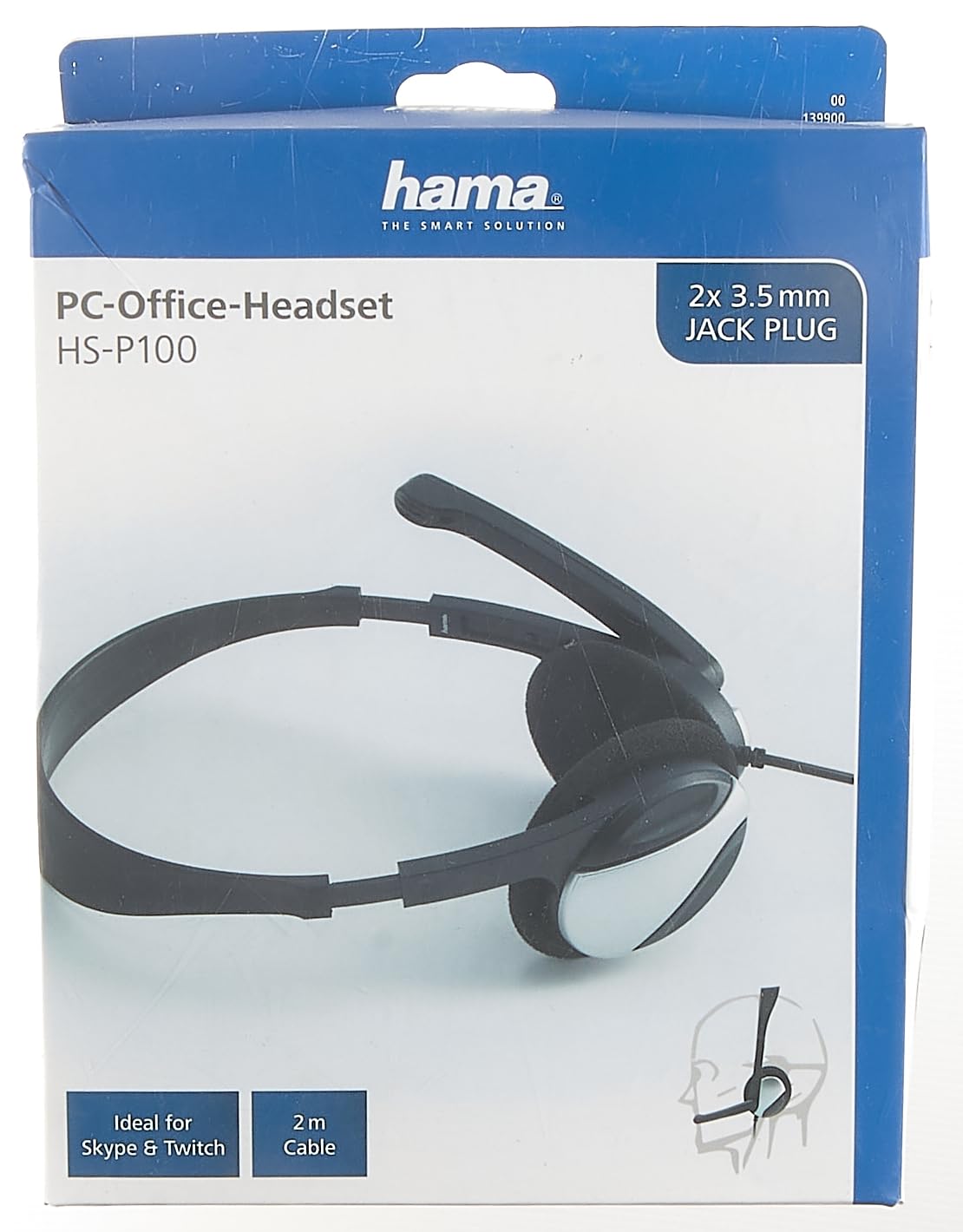 Hama HS-P100 Lightweight On-Ear Stereo Headset with Microphone & Volume Control - 2m Cable, 3.5mm Jack - Perfect for PC Gaming, Online Classes & Remote Work (Black)