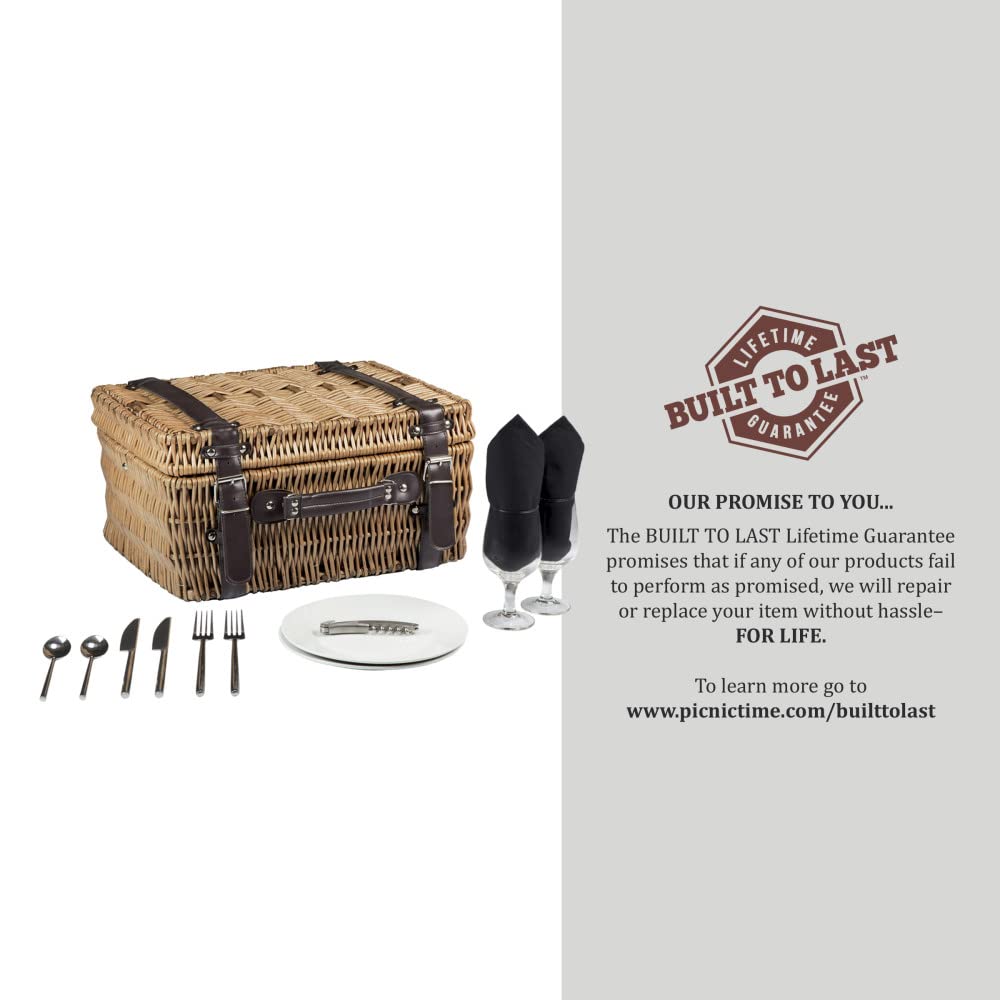 NCAA Cornell Big Red Champion Picnic Basket Set for 2 - Premium Insulated Picnic Hamper with Utensils & Blanket - Perfect for Outdoor Sports Games, Camping & Beach Picnics