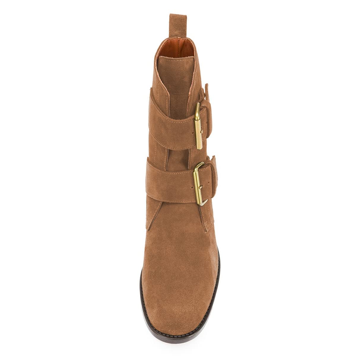 YDN Women's Comfortable Flat Ankle Boots - Round Toe Low Heel Suede Office Booties with Buckle Strap (US Size 4-15) - Perfect for Work, Business Casual & Everyday Wear