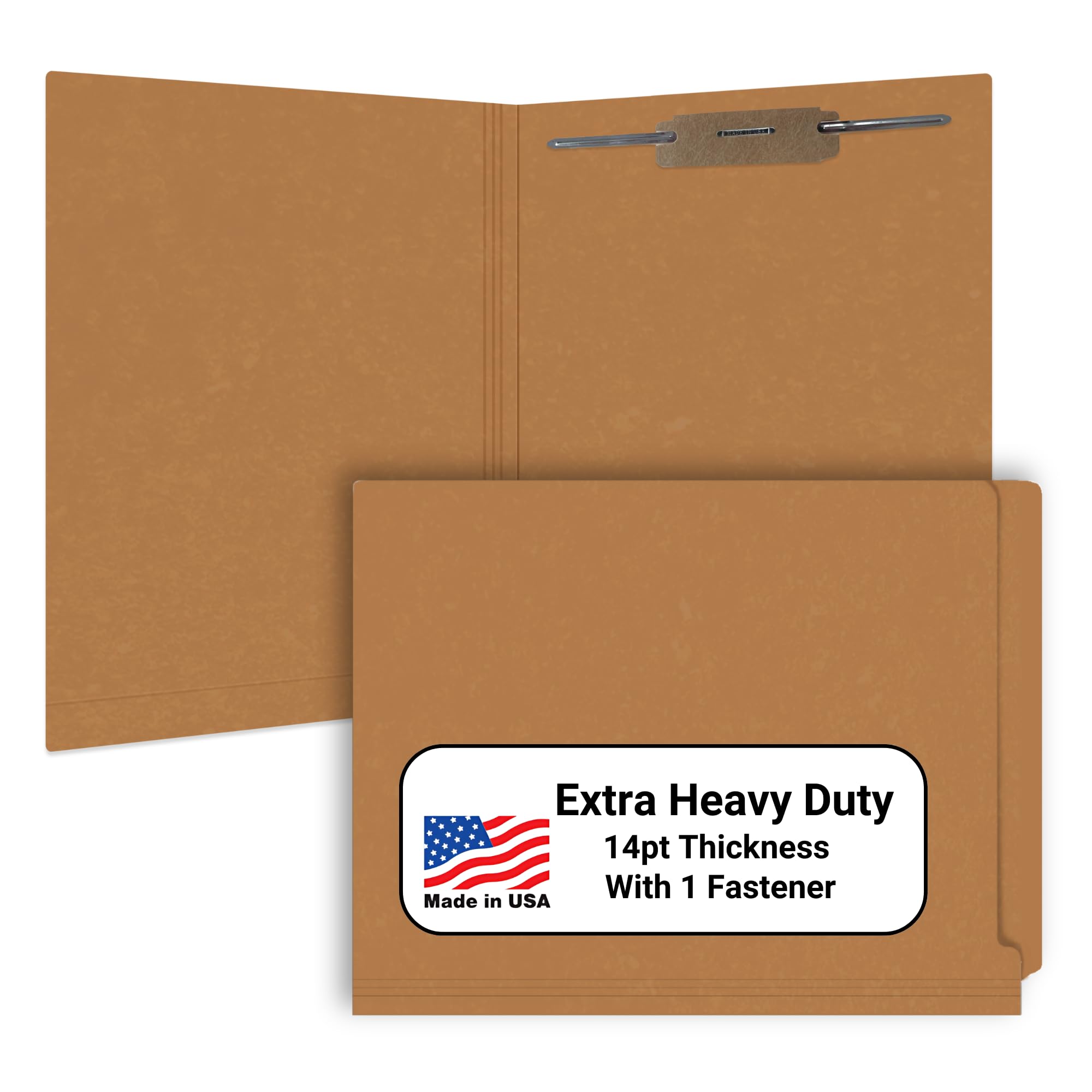 250-Pack Brown Letter Size File Folders with 2