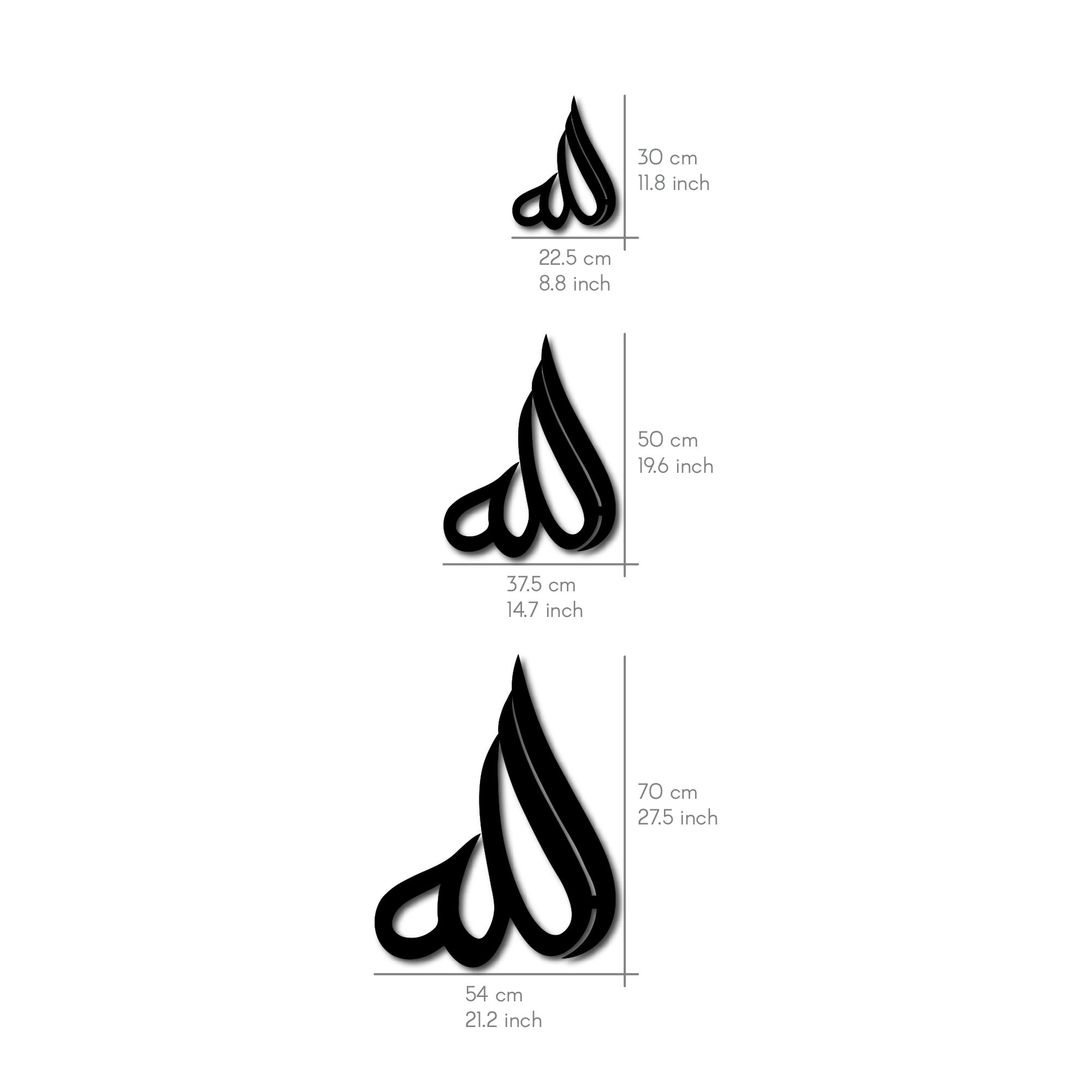 Handcrafted Arabic Calligraphy Wooden Wall Art - Allah (SWT) Islamic Home Decor for Living Room, Mosque & Prayer Space