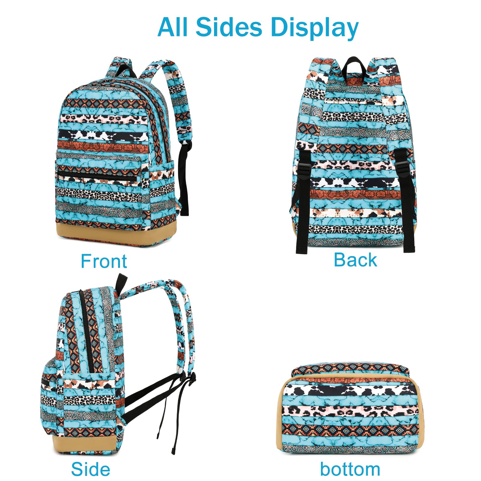 Waterproof College Backpack for Women & Girls - 17 Inch Laptop Backpack with Lunch Box & Pencil Case - Large Capacity School Bag for Students, Work, Travel & Daily Commute