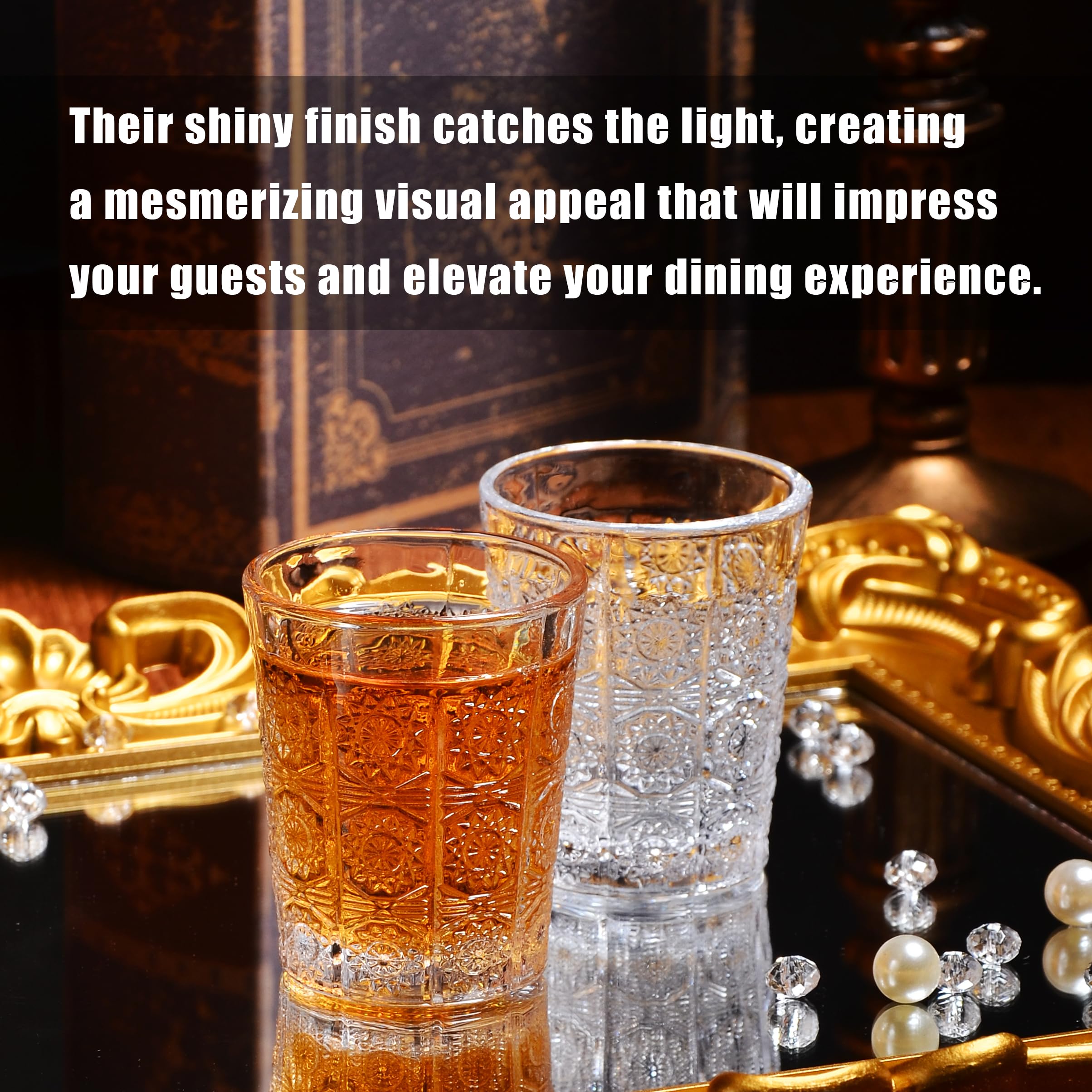 1.5oz Shot Glasses Set of 6 - Elegant Tequila, Soju & Cordial Drinking Glasses for Parties, Bars & Home Use - Durable Bulk Shot Glass Collection for Tasting & Entertaining