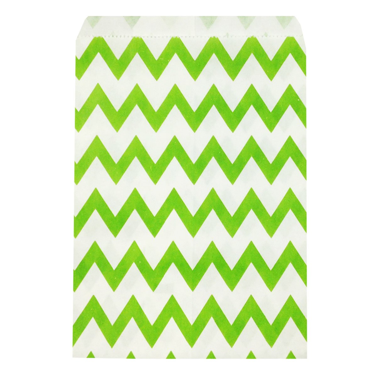 Allydrew Chevron Favor Bags - Lime Green Party Supplies (Set of 25) - Perfect for Birthday Favors, Baby Showers & Wedding Decorations