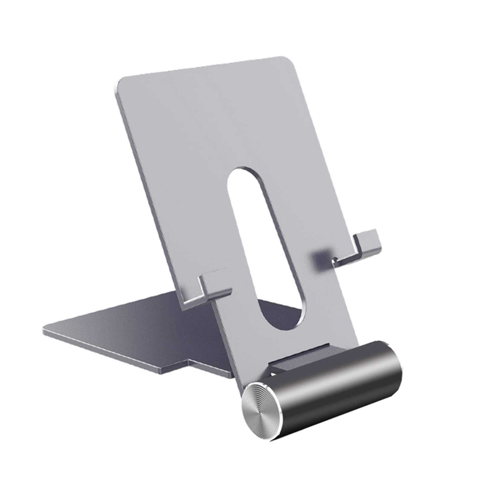 OCUhome Adjustable Aluminum Alloy Tablet Stand & Phone Holder - Foldable Storage Rack for iPad, iPhone, Samsung - Compatible with Most Smartphones (Grey) | Perfect for Desk Work, Video Calls, Reading & Kitchen Recipes