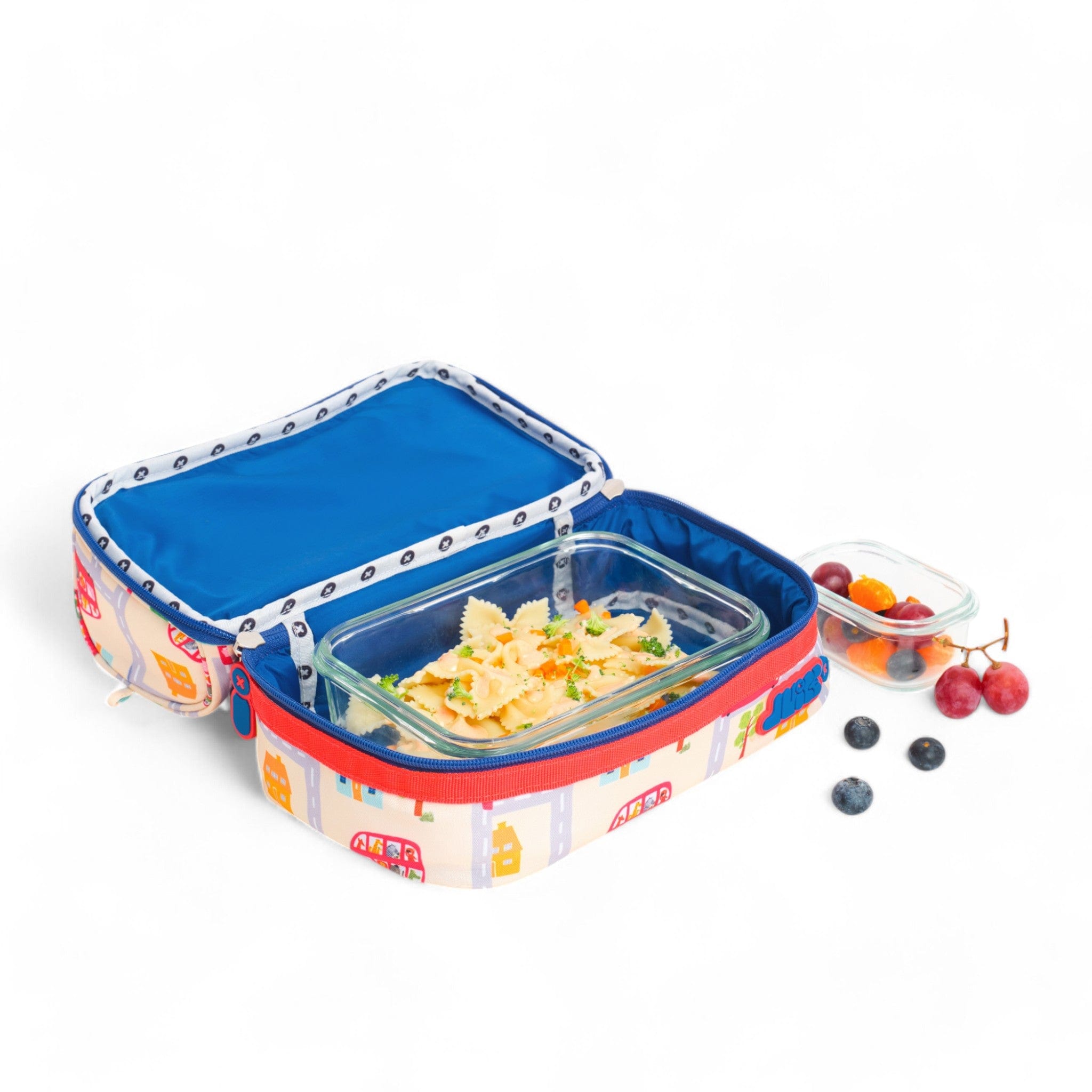 Wheel on the Bus Insulated Lunch Box for Kids - Fun School Lunch Bag with Cool Bus Design - Perfect for Preschool, Daycare & Picnics