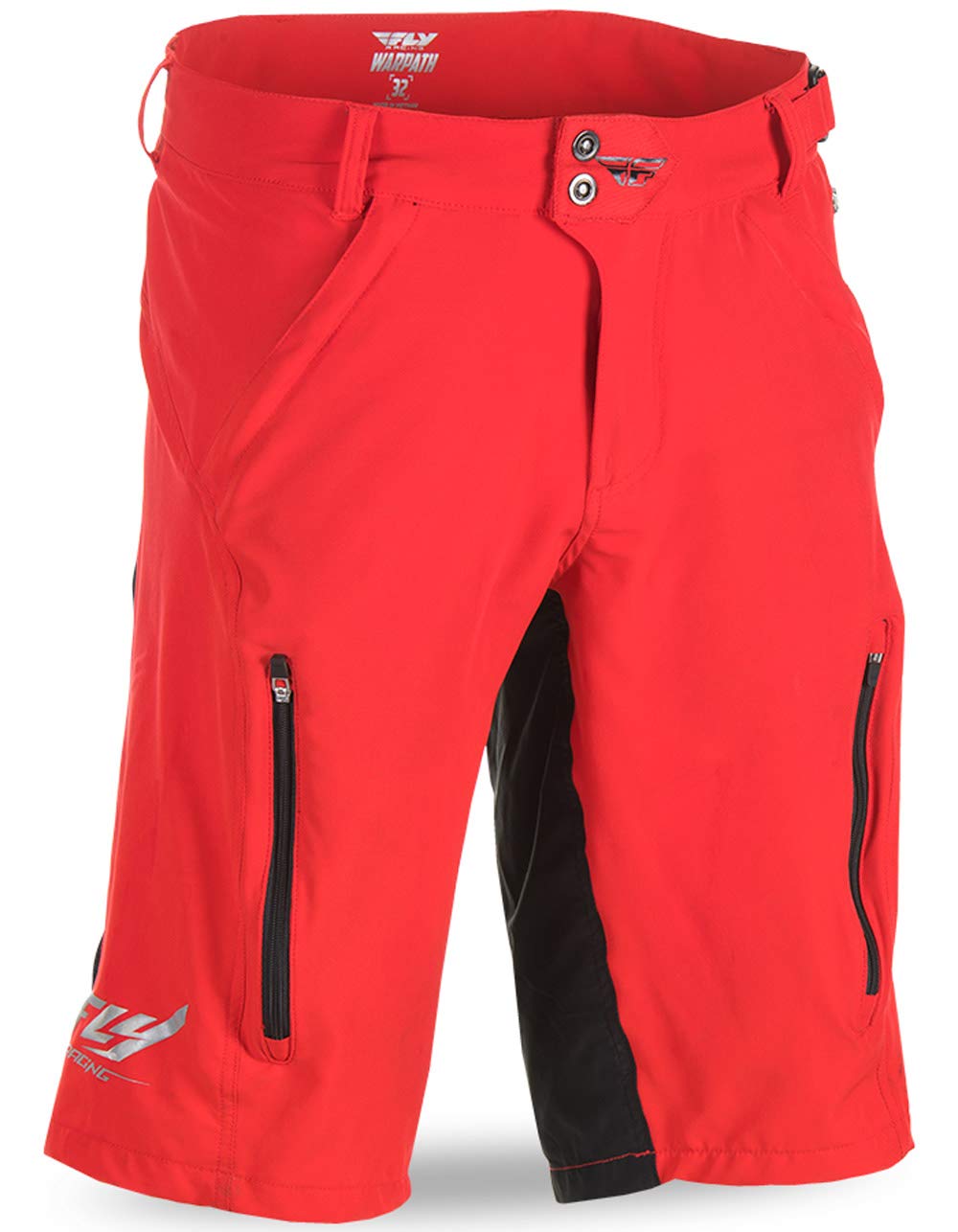 Fly Racing Unisex Warpath Shorts for Men & Women - Red/Black, Size 32 - Durable Motocross & Off-Road Riding Gear for MX, ATV & Adventure Motorcycles