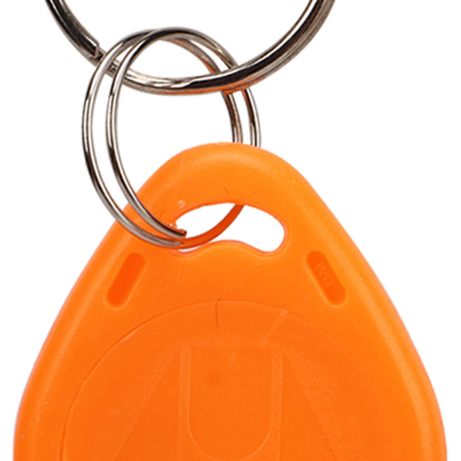 100 Pcs 125KHz RFID Key Fobs - Orange Contactless Proximity Keycards for Door Access Control, Smart ID Badges & Security Systems | Ideal for Offices, Hotels, Gyms & Apartment Buildings