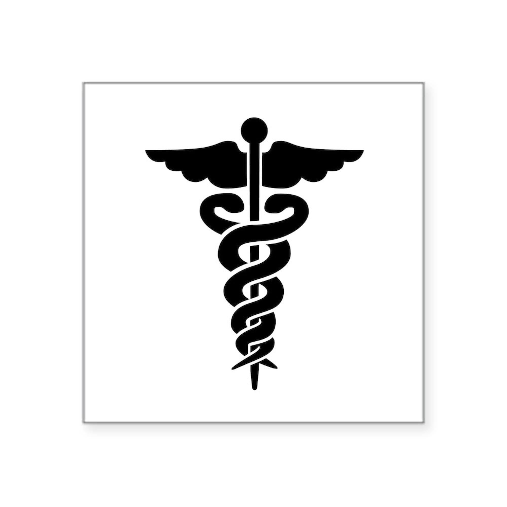 Caduceus Medical Symbol Sticker - 3