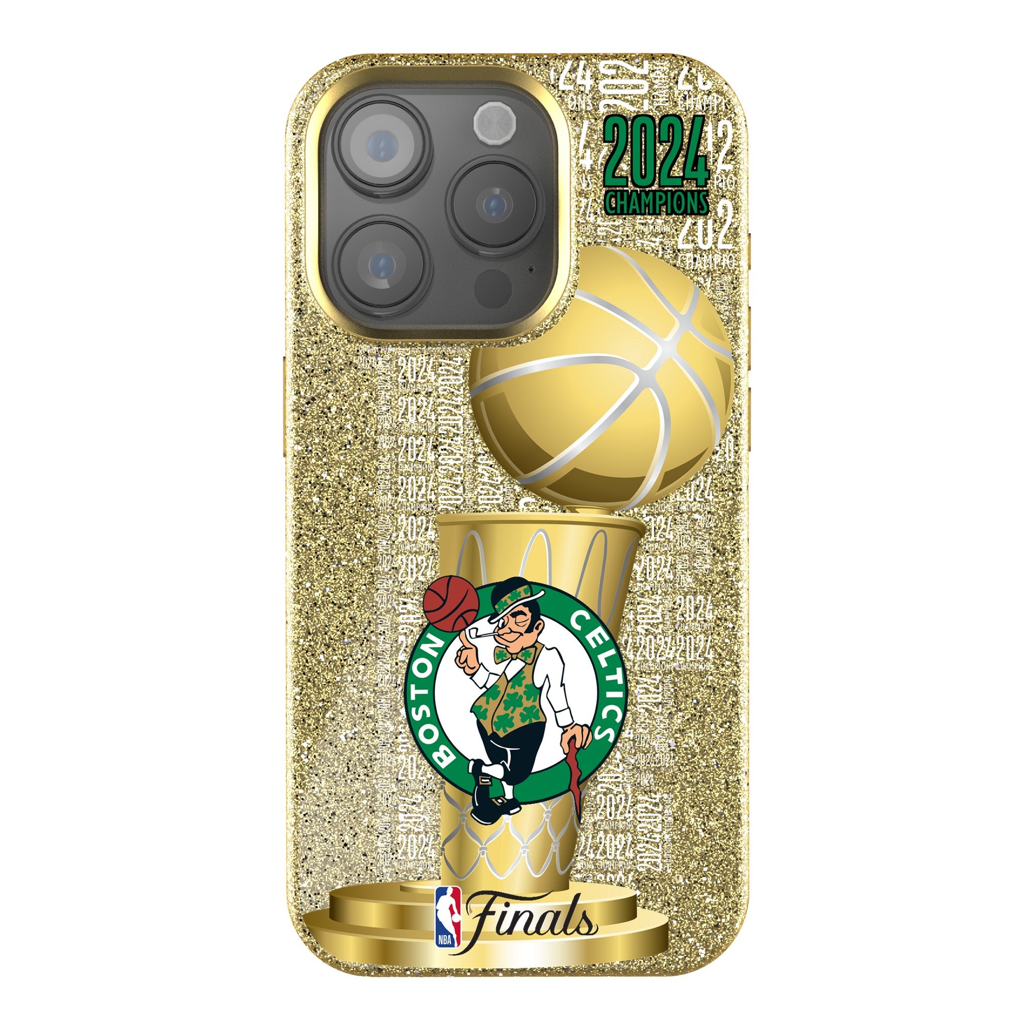 Boston Celtics 2024 NBA Champions Rhinestone Bling Phone Case for iPhone & Samsung - Show Team Spirit at Games & Parties