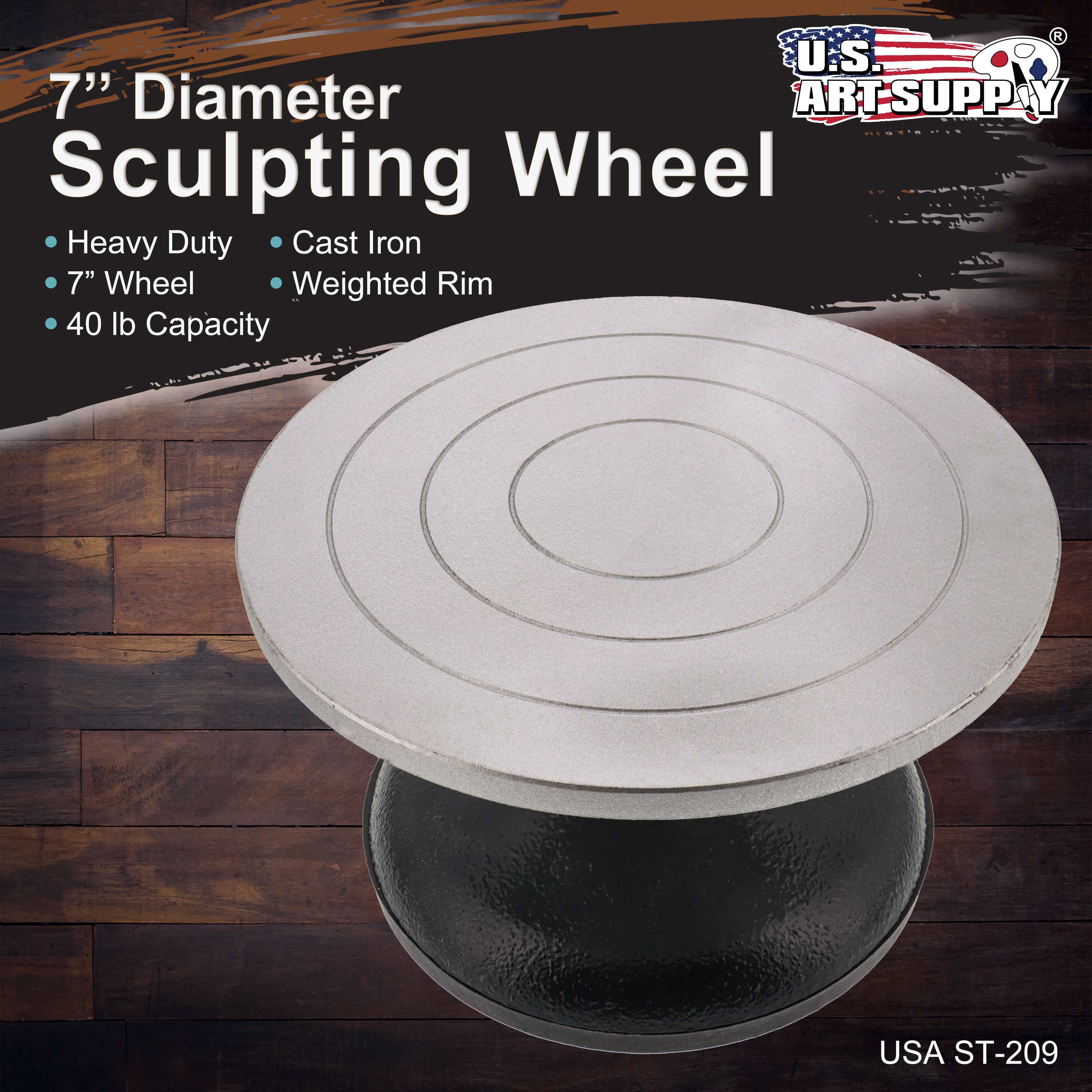 7-Inch Heavy Duty All Metal Sculpting Wheel with Ball Bearing Turntable - Perfect for Pottery, Ceramics & Clay Art Projects