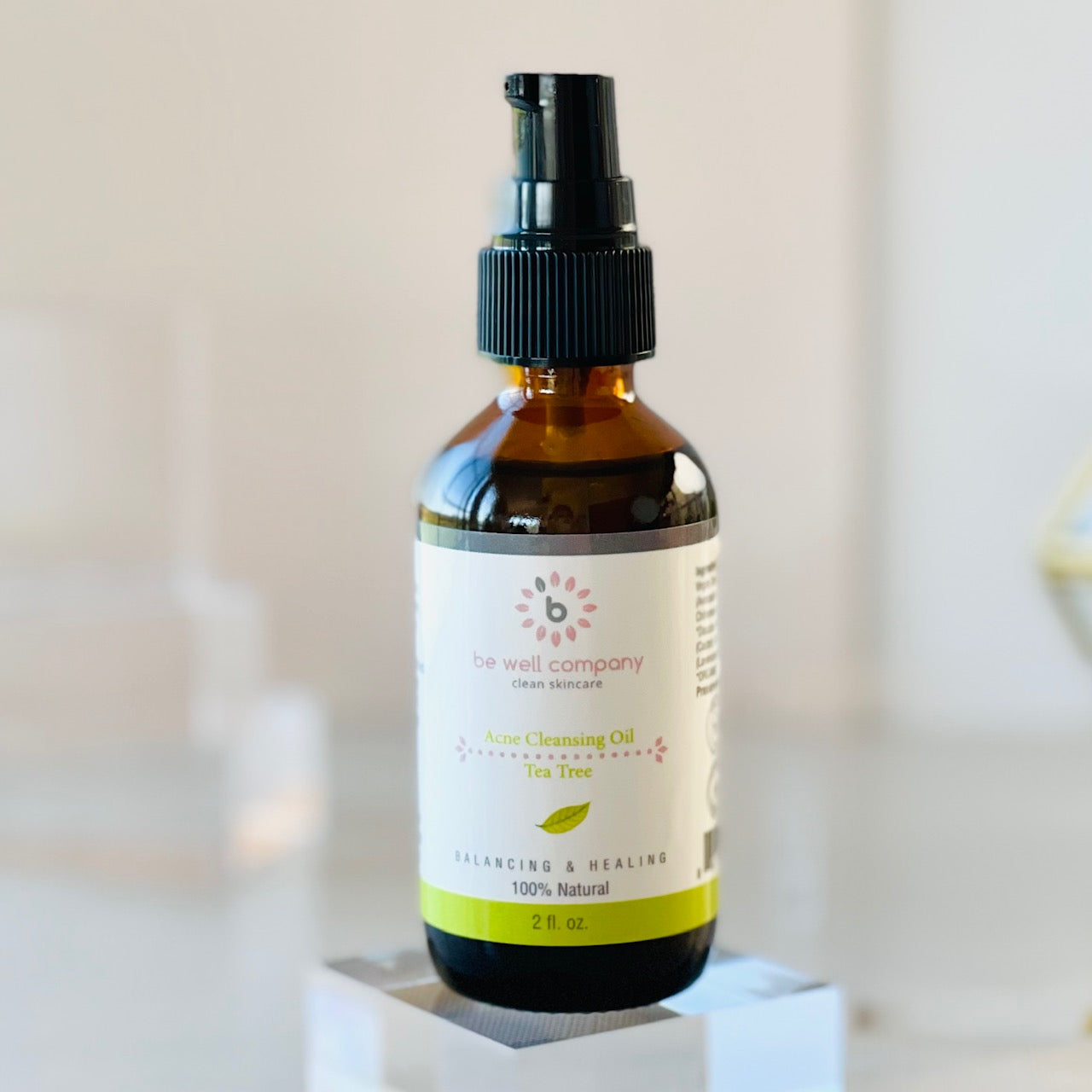 Tea Tree Natural Facial Cleansing Oil - Gentle Makeup Remover & Deep Pore Cleanser for Acne-Prone Skin - Perfect for Daily Skincare Routine & Travel
