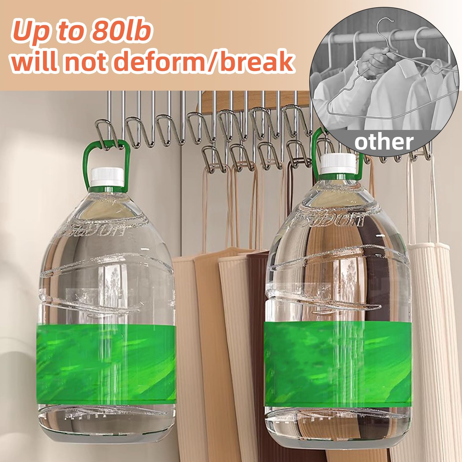 2-Pack Anti-Slip Multi Hook Coat Racks - 360° Swivel Belt Hanger with 8 Hooks for Closet Organizer - Perfect for Belts, Ties, Tank Tops, Bras & Scarves - Space-Saving Storage Solution for Bedroom, Closet or Dorm Organization