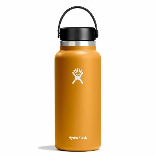 Hydro Flask 32oz Wide Mouth Water Bottle with Straw Lid - Vacuum Insulated Stainless Steel Water Bottle for Hot & Cold Drinks - Perfect for Hiking, Gym, Work and Outdoor Activities