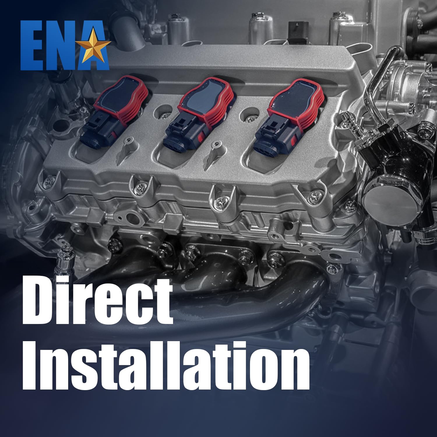 ENA 5-Piece Ignition Coil Pack & Iridium Spark Plug Set - Compatible with Chevrolet GMC Isuzu Hummer 2.8L-4.2L Engines (Colorado, H3, i-350, i-370, Rainier, Envoy) - Replaces UF303 12568062 41103 - Perfect for Engine Tune-Ups & Performance Upgrades