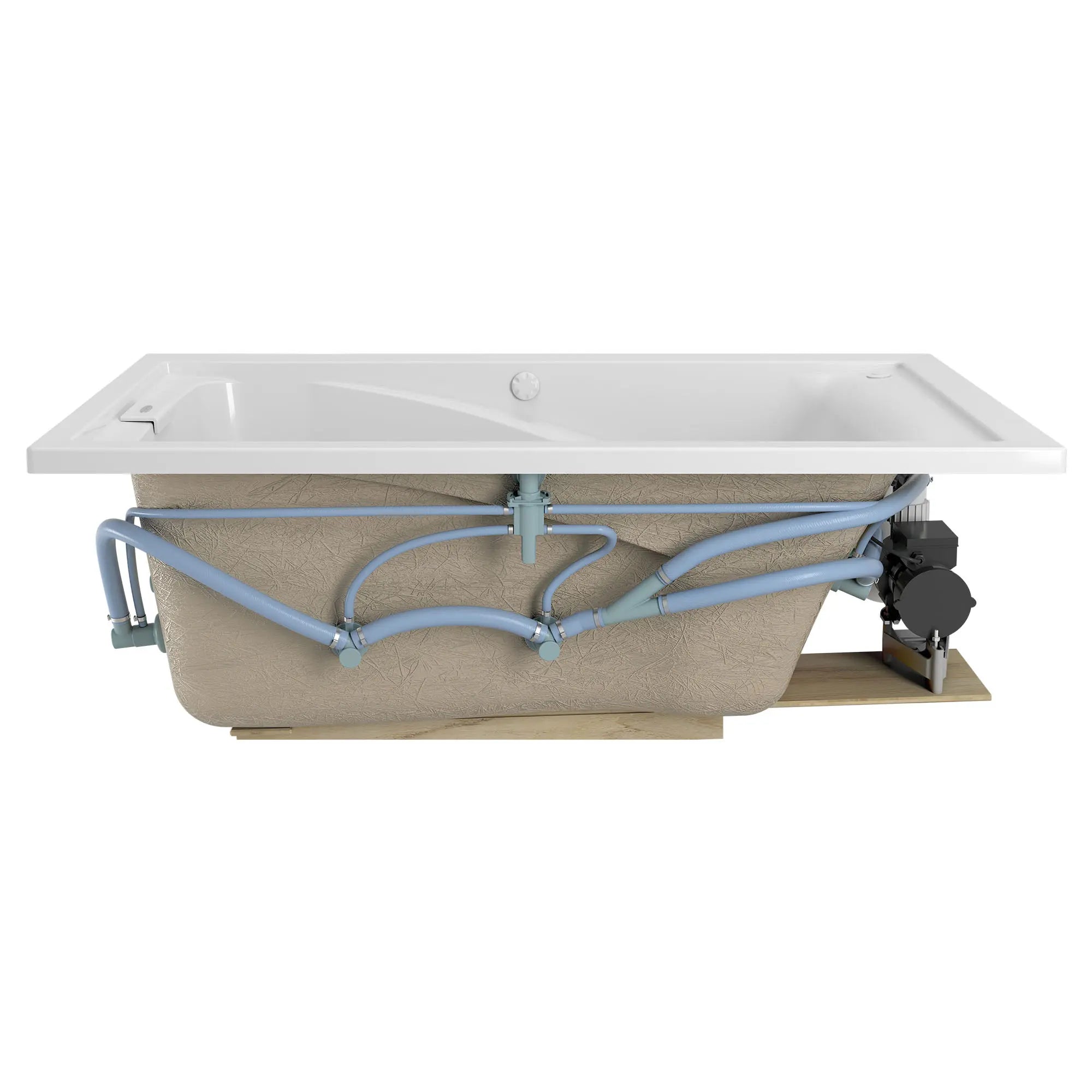 EverClean 60x36 Inch Whirlpool Bathtub - Premium Acrylic Drop-In Soaking Tub with Water Jets for Relaxation - Perfect for Master Bathroom, Spa Retreat & Luxury Home Renovation