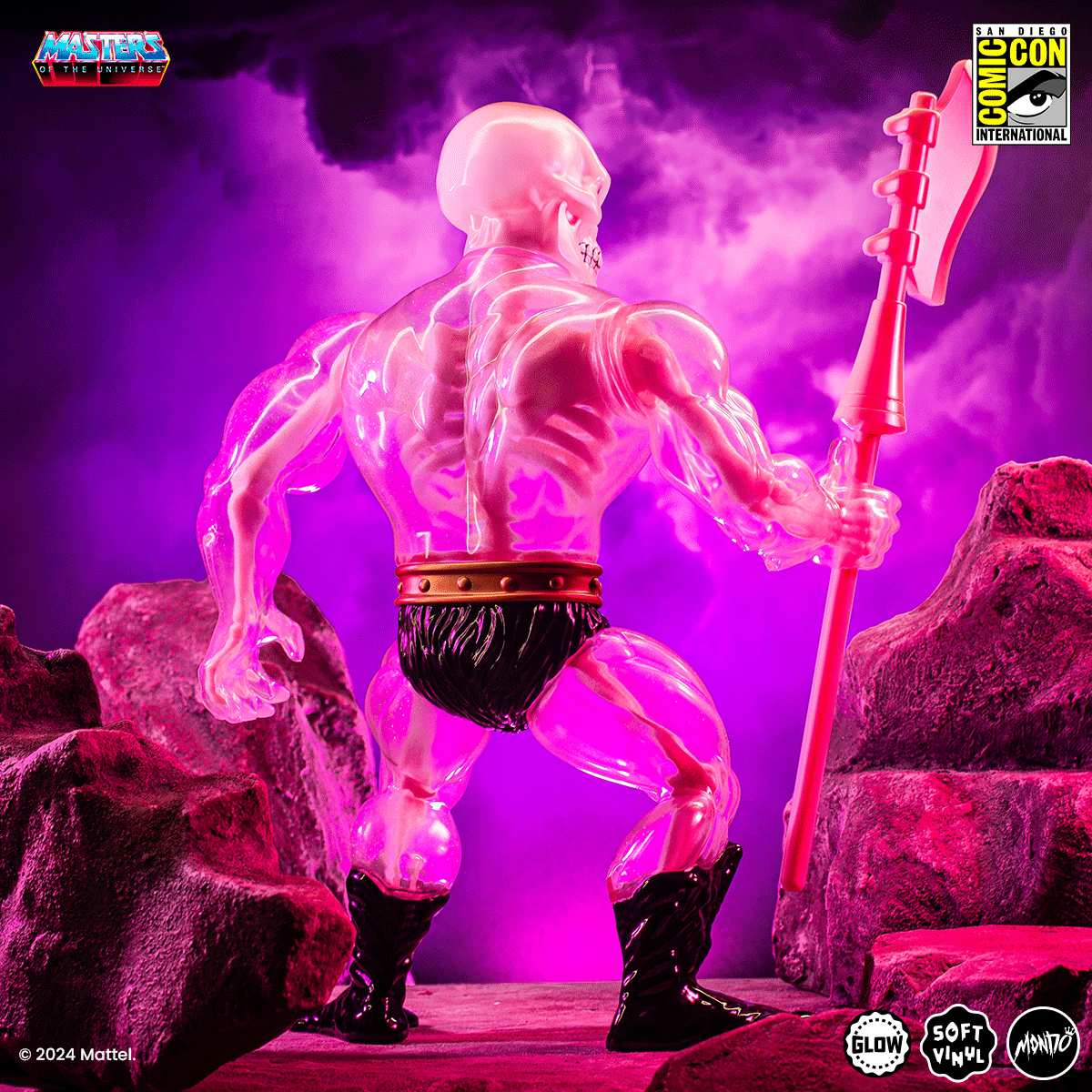 Masters of the Universe Scareglow Soft Vinyl Figure - Cherry Blossom Glow in The Dark Collectible Toy | Perfect for Display, Gift Giving & He-Man Fans Collection