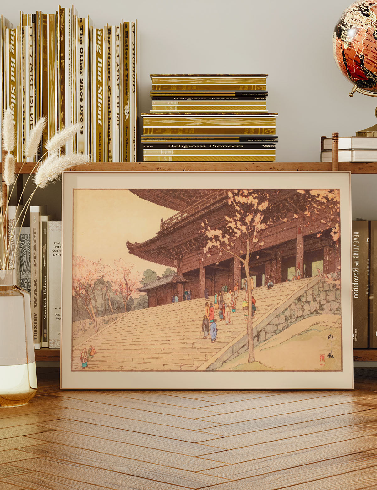 Yoshida Hiroshi Chion Temple Gate Print - Japanese Woodblock Art for Home & Office Decor | Perfect for Living Room, Bedroom, or Gift
