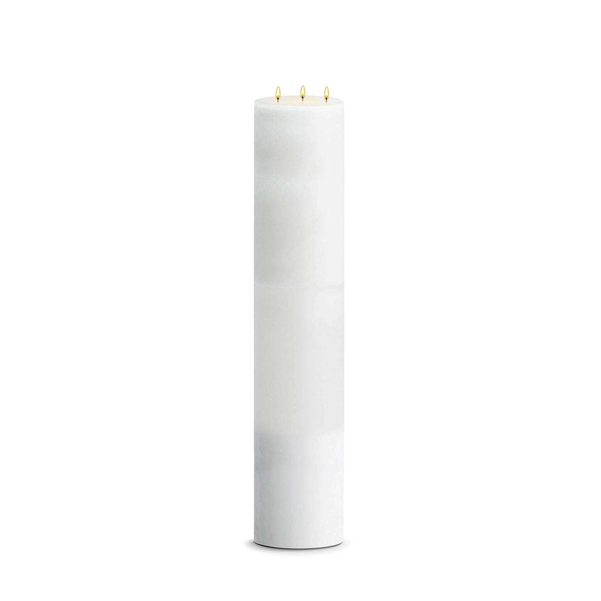 Premium White Tea & Ginger Root Scented Pillar Candles - Set of 6 (24oz Each) for Home Decor, Relaxation & Aromatherapy