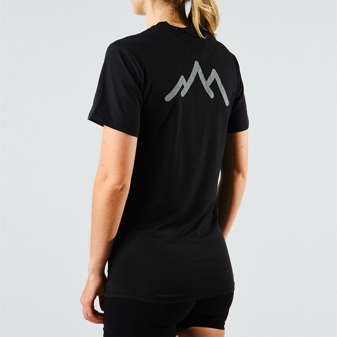 Eco-Friendly Women's Tarkine Ultra Running T-Shirt - Black, Standard Thickness - Perfect for Jogging, Gym Workouts & Outdoor Activities