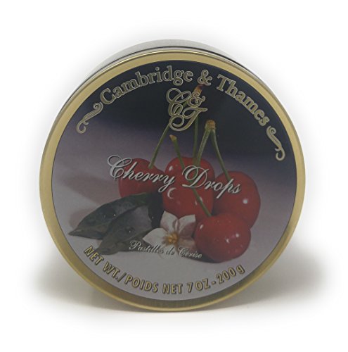 Cambridge & Thames Cherry Drops Hard Candy (7 Oz, 54 Count) - Sweet Treats for Parties, Gifts & Everyday Snacking
