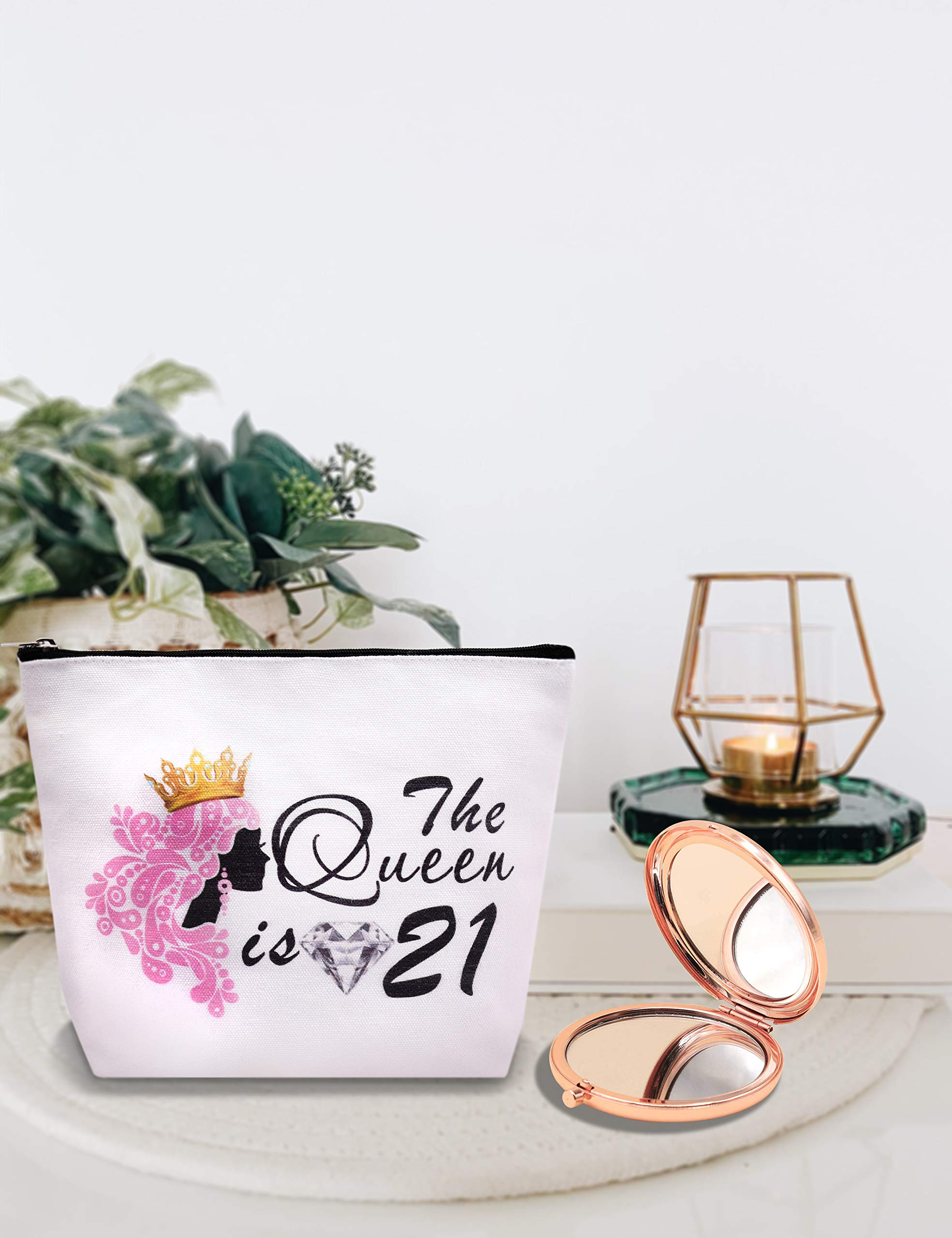 21st Birthday Gifts for Women - Unique & Personalized Presents for Her | 21st Birthday Decorations, Mirror & Tote Bag | Perfect for Celebrations, Parties & Special Moments
