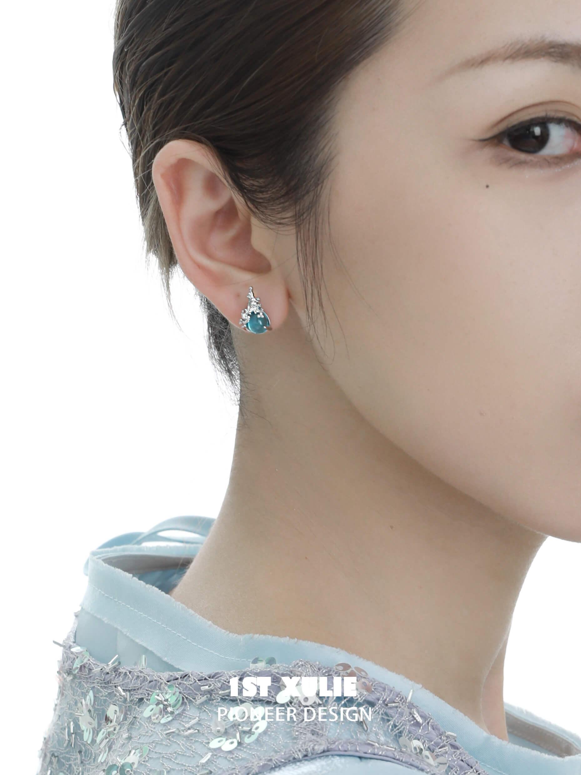 S925 Sterling Silver 18K Gold Plated Crystal Earrings for Women - Elegant Glass Jewelry for Parties, Weddings & Special Occasions