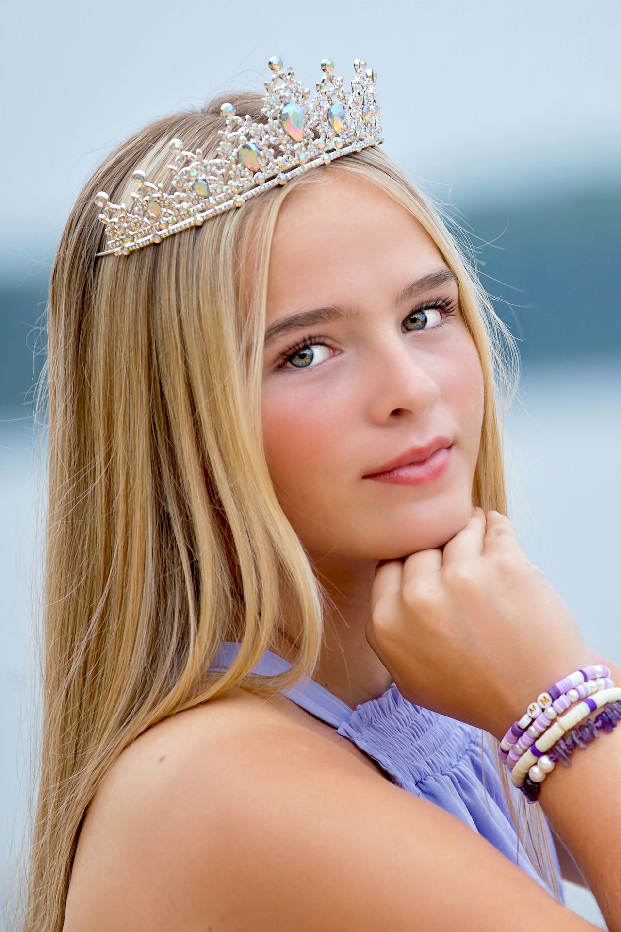 Jovial Darling Princess Tiara - Sparkling Crystal Crown for Girls, Birthday Party, Pageant, Wedding, Cosplay & Dress-Up