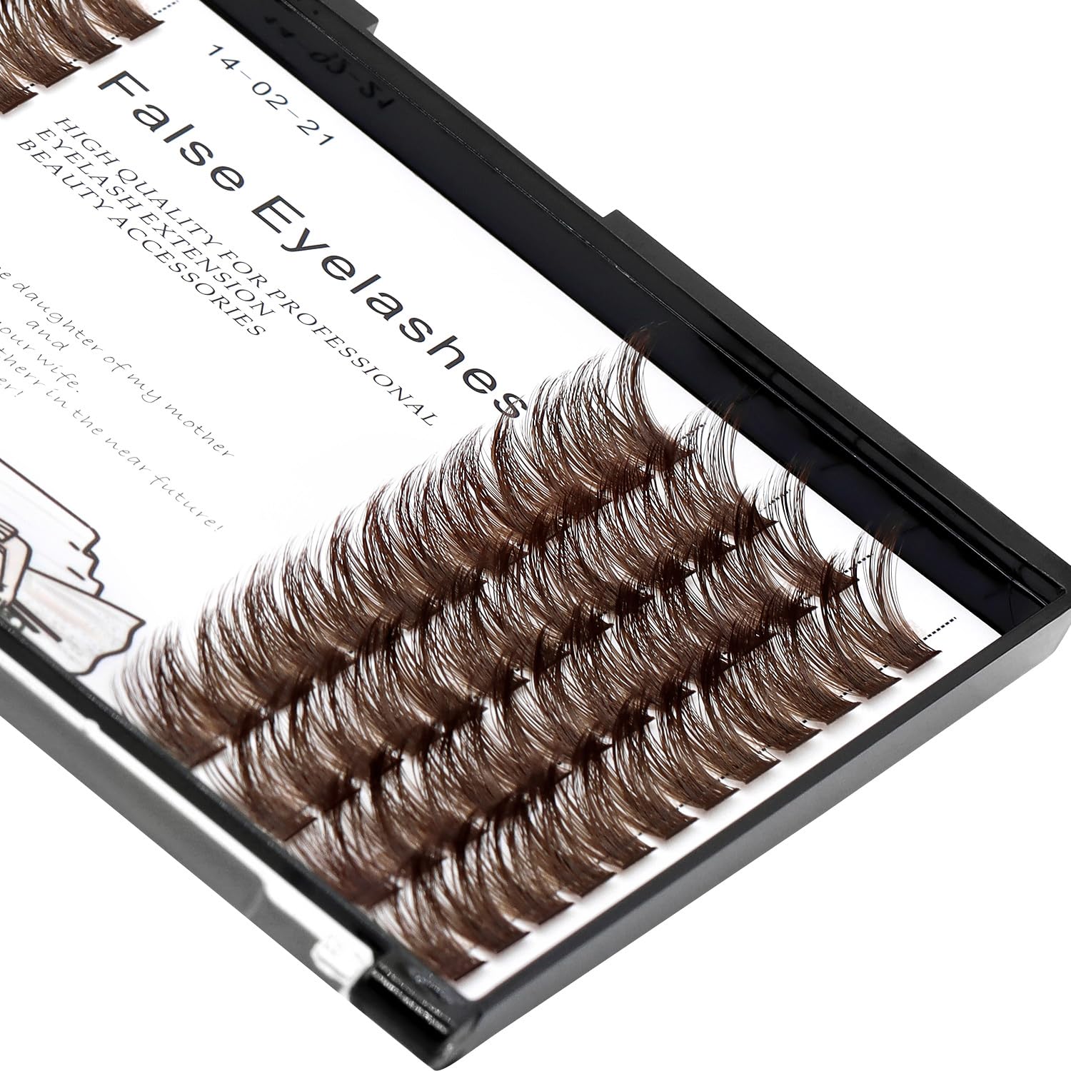 Premium 84 Clusters Large Pack D Curl False Eyelashes - Wide Cluster Volume Lashes for DIY Eyelash Extensions | Individual Lash Set for Women | Natural Brown 18mm | Perfect for Parties, Weddings & Daily Wear