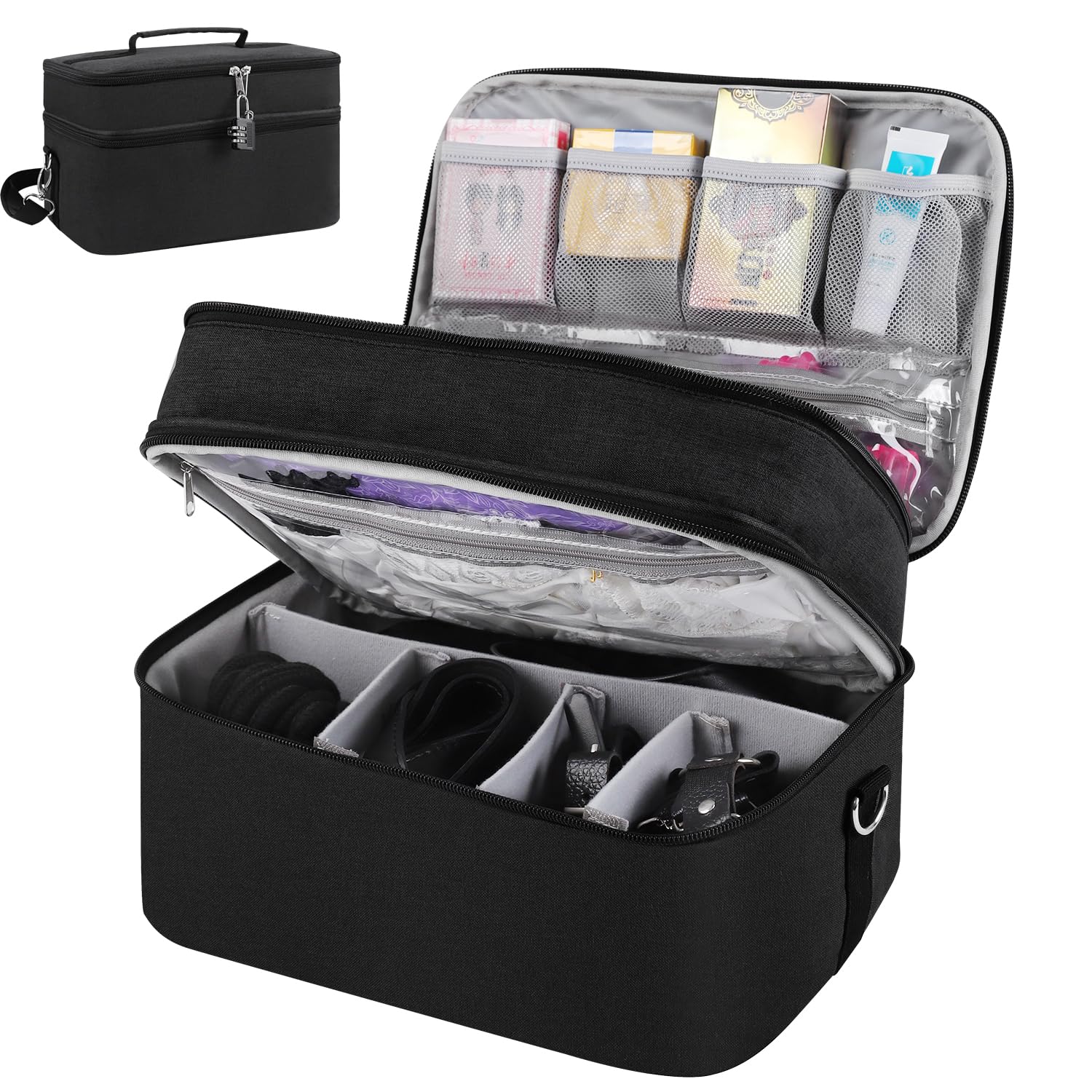 Rsobl Toy Storage Bag Organizer Case - Durable Lockable Travel Storage Box for Board Games, Toys & Accessories | Perfect for Home Organization, Travel & Kids Playroom