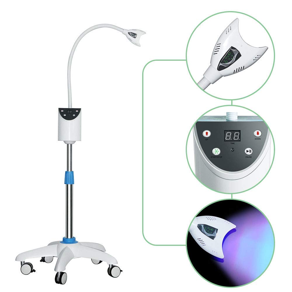 Professional Teeth Whitening Kit with 4 Blue LED Lights & Digital Indicator - At-Home Teeth Bleaching System for Brighter Smile - Perfect for Daily Use, Travel, and Special Occasions