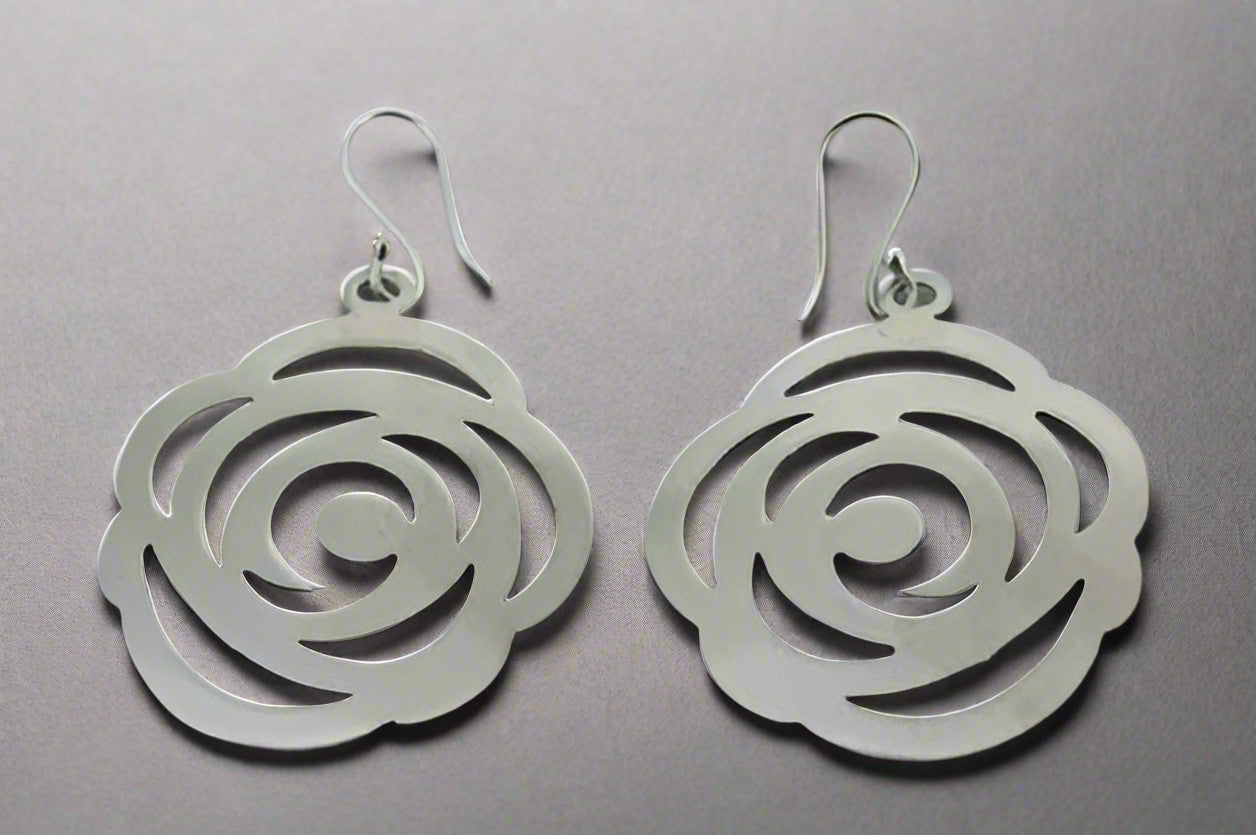 Matte Rose Stud Earrings for Women - Sterling Silver Hypoallergenic Jewelry - Perfect for Valentine's Day Gifts & Date Night Accessories