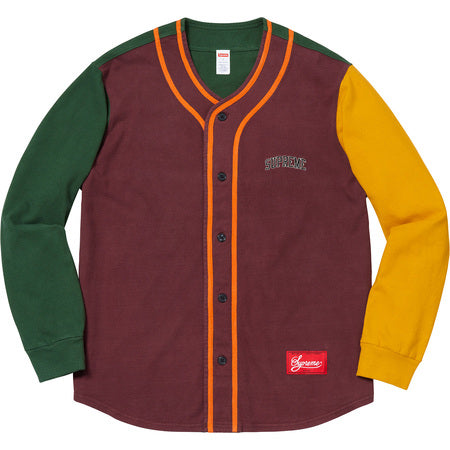 Supreme Color Blocked Baseball Jersey - Stylish & Comfortable Men's Fashion Top for Casual Wear & Sports